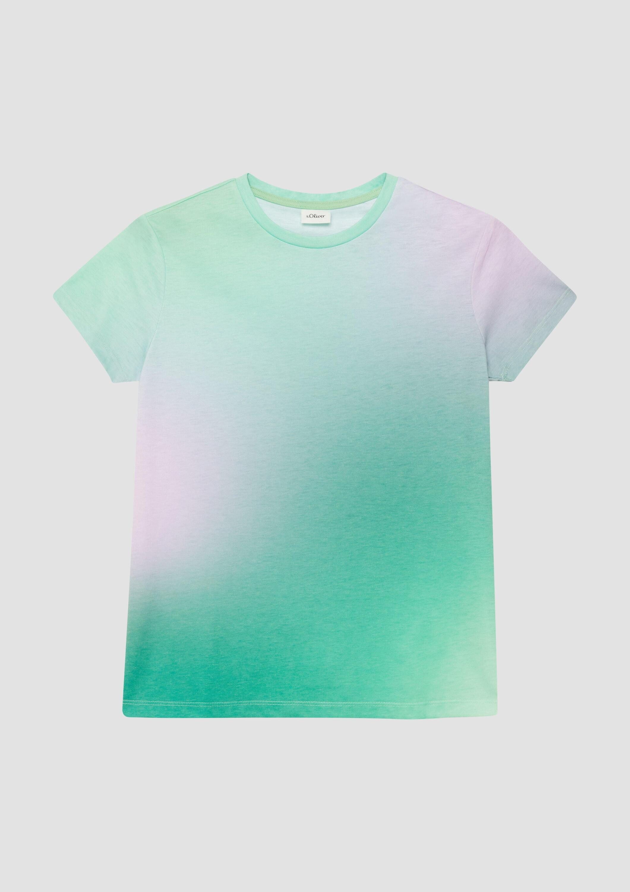 s.Oliver Kurzarmshirt T-Shirt T-Shirt mit Farbverlauf im Loose Fit