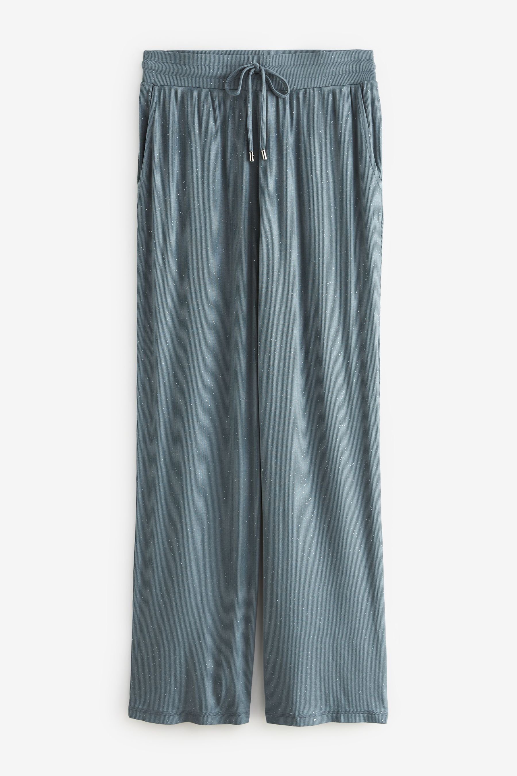 Pyjama (2 Pyjama tlg) Next Blue Sparkle Langärmeliger gerippter
