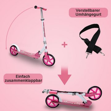 Clanmacy Scooter Kinderroller klappbar Höhenverstellbar Freizeit City Roller
