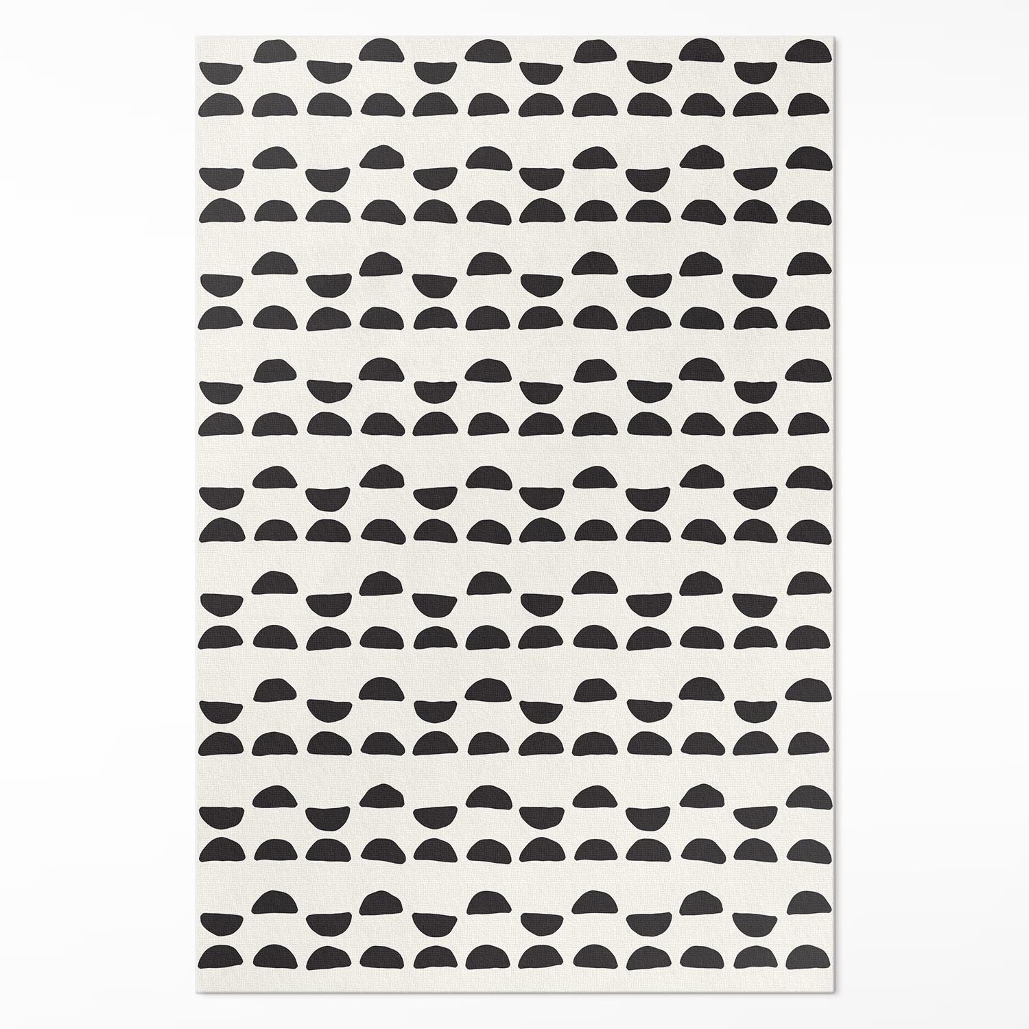 Tulup Vinylteppich Unregelmäßige Halbmond-Boho-Muster Teppich PVC, Grau Bodenmatte, Höhe: 90 mm