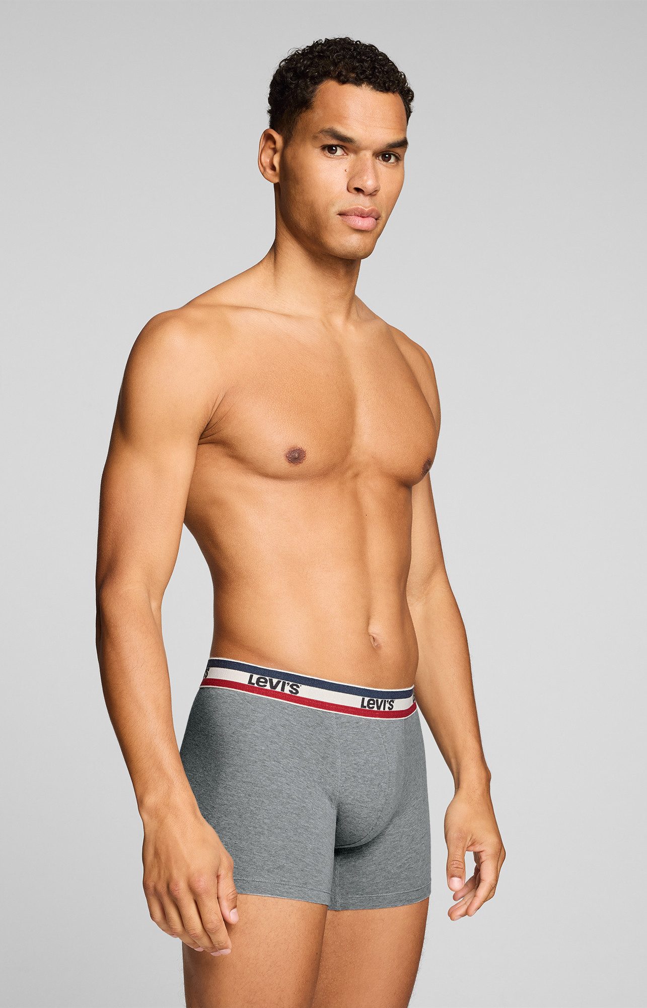 Levi's® Boxershorts LEVIS MEN REPEAT SPW LOGO BOXER BRIEF (2er Pack) ohne Eingriff, elastischer Logobund, Baumwoll-Mix