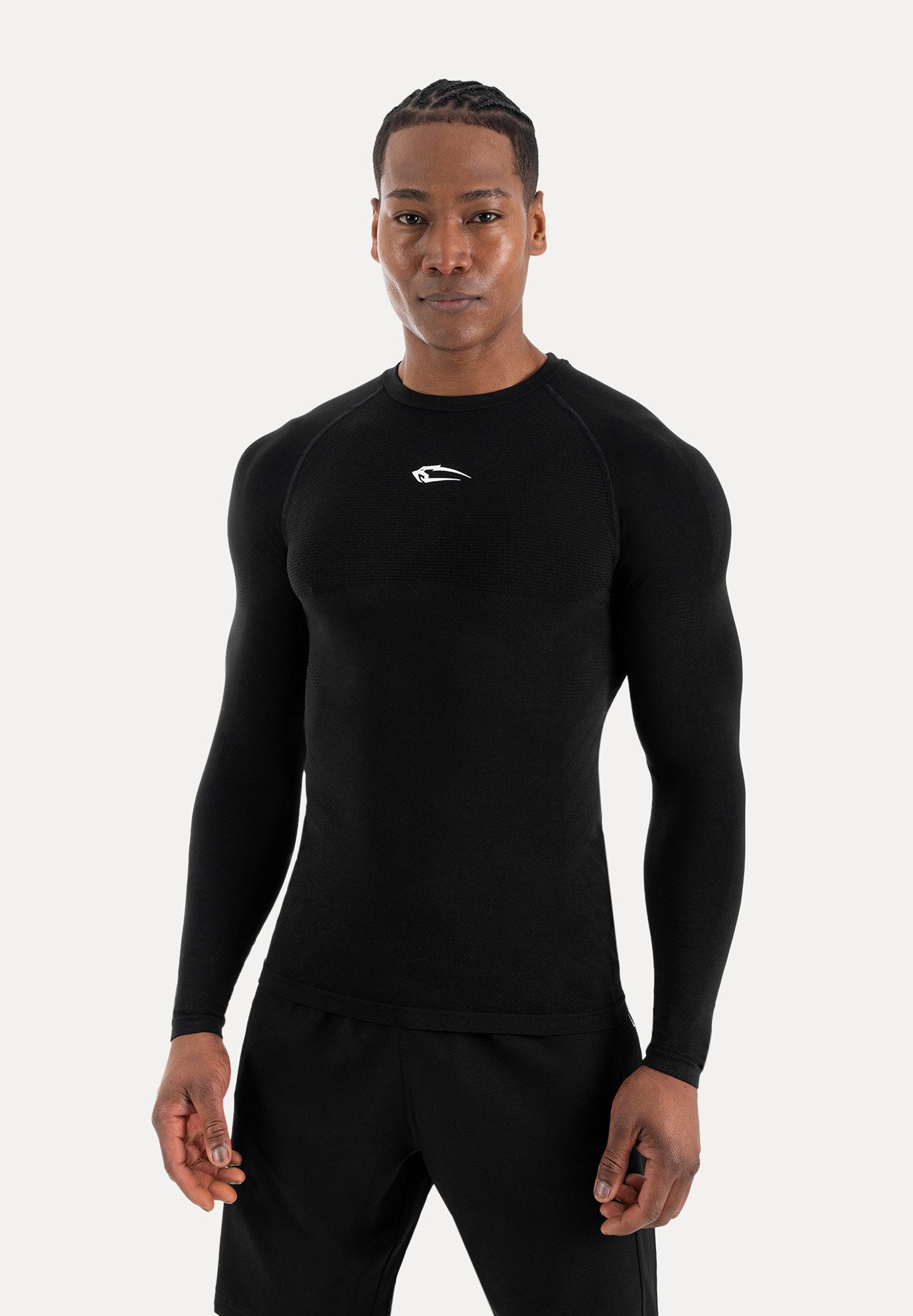 Smilodox Longsleeve Carnos, Compression Shirt Herren, Langarmshirt für Gym & Training Compression Fit, Seamless, atmungsaktiv, Body Mapping, Stretch