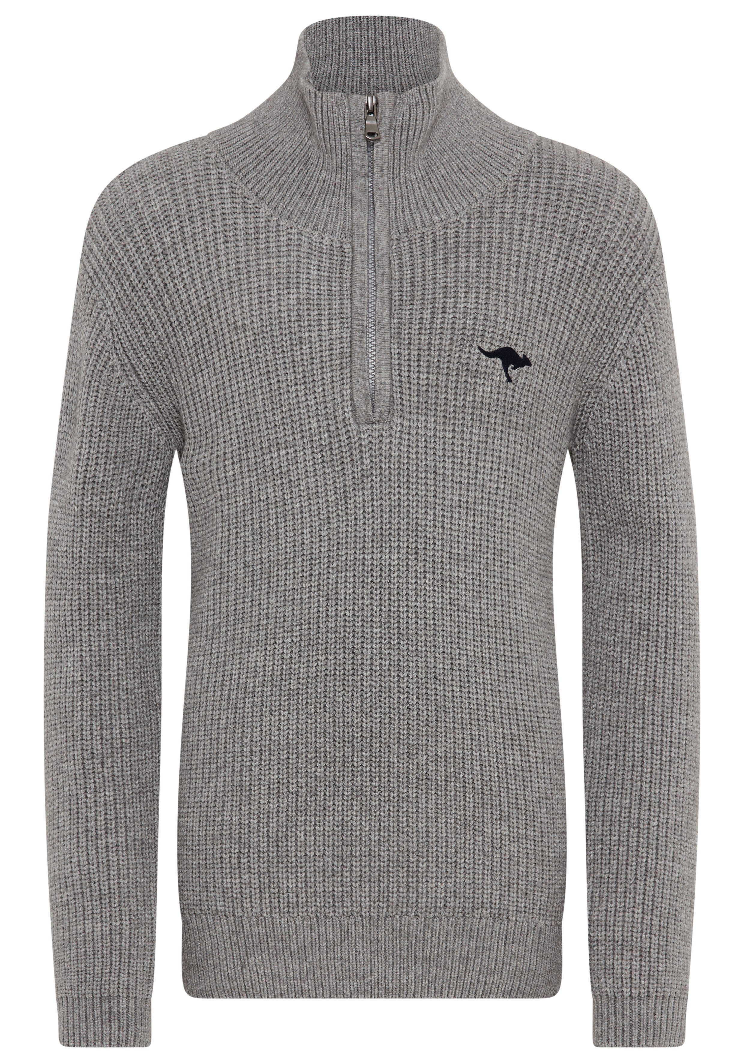 Strickpullover Troyer, Pullover mit Zipper