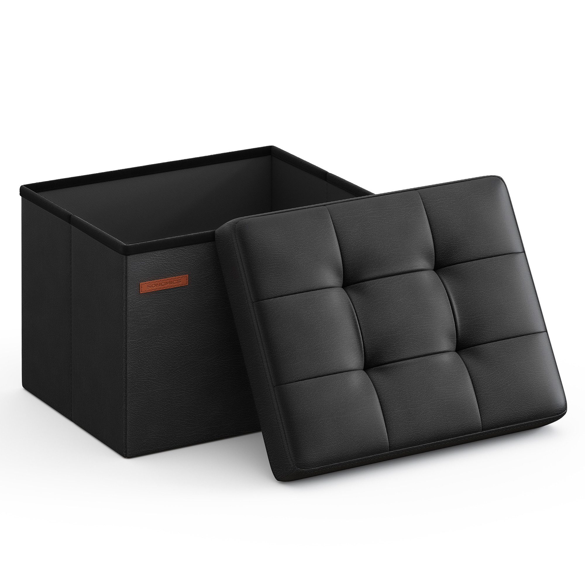 SONGMICS Sitzhocker, mit Stauraum, kleine klappbare Sitzbank, Fußbank, Aufb günstig online kaufen