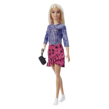 Mattel® Anziehpuppe Mattel GXT03 - Barbie - Big City Big Dreams - "Bühne Frei für große Träume" Malibu Puppe mit Jacke, Rock und Zubehörteilen, 30 cm