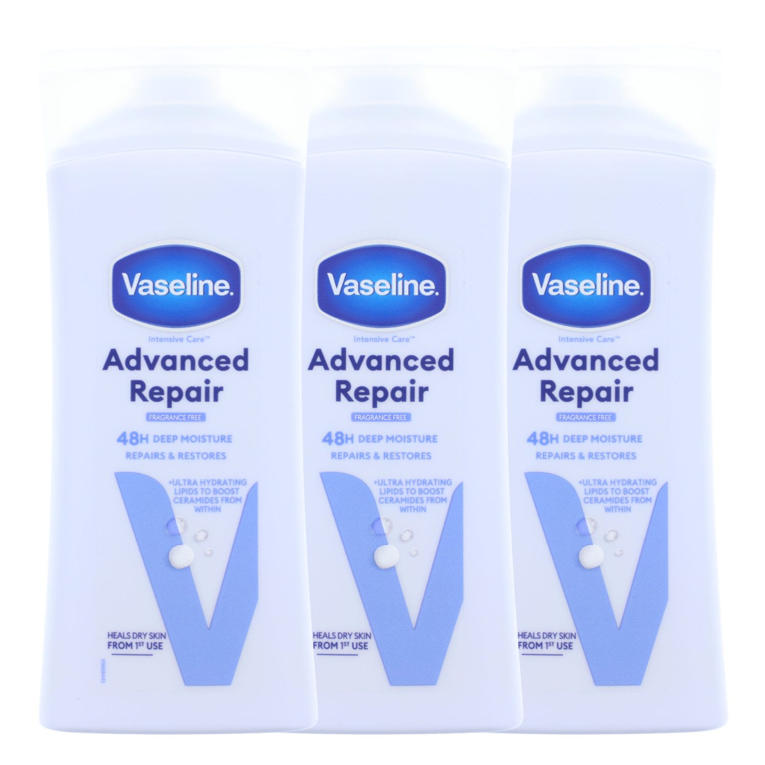 Vaseline Bodylotion 3 x Vaseline Advanced Repair Intensive Care Bodylotion je 200ml