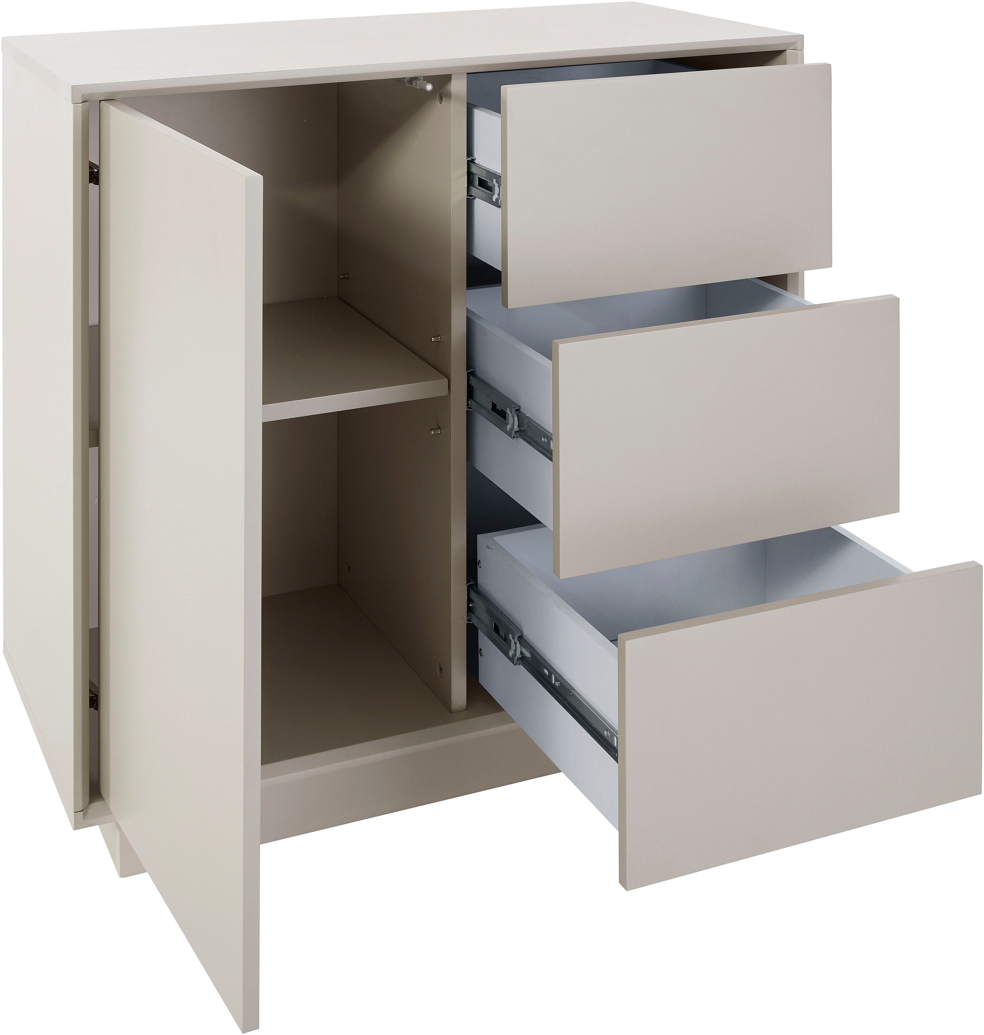 homsy by Ana Johnson Sideboard Storvia, seidenmatte Lackierung, geräuschlose Soft-Close-Schubladen, B 85 cm