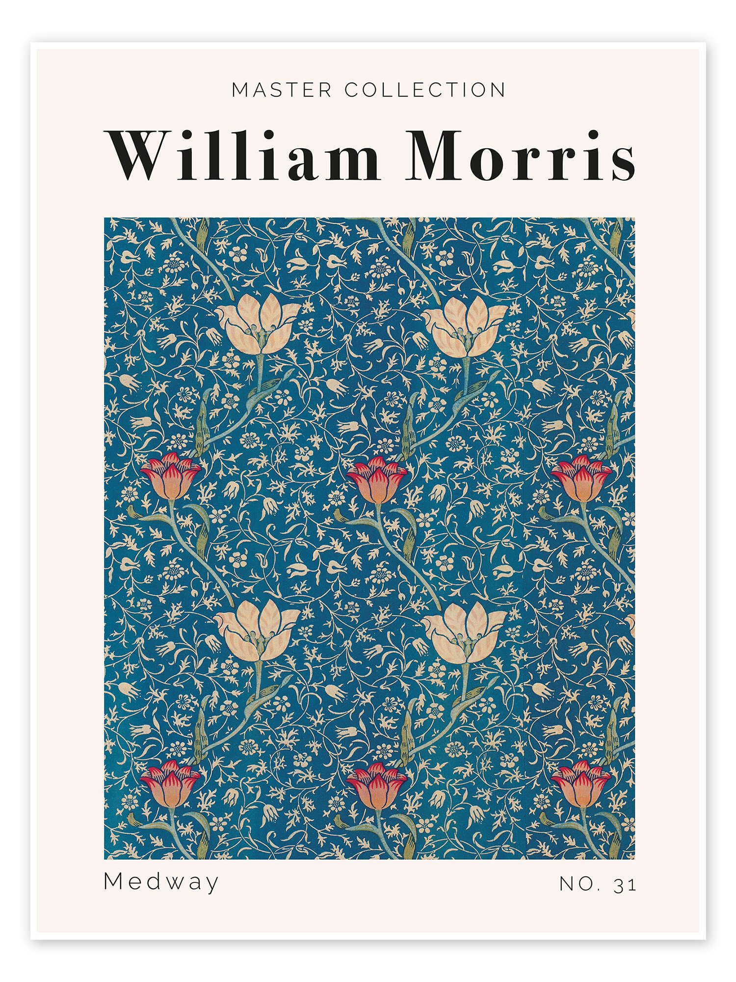 Posterlounge Wandbild Medway No. 31, William Morris, erhältlich als Poster, Leinwandbild, Wandsticker oder Acrylglasbild