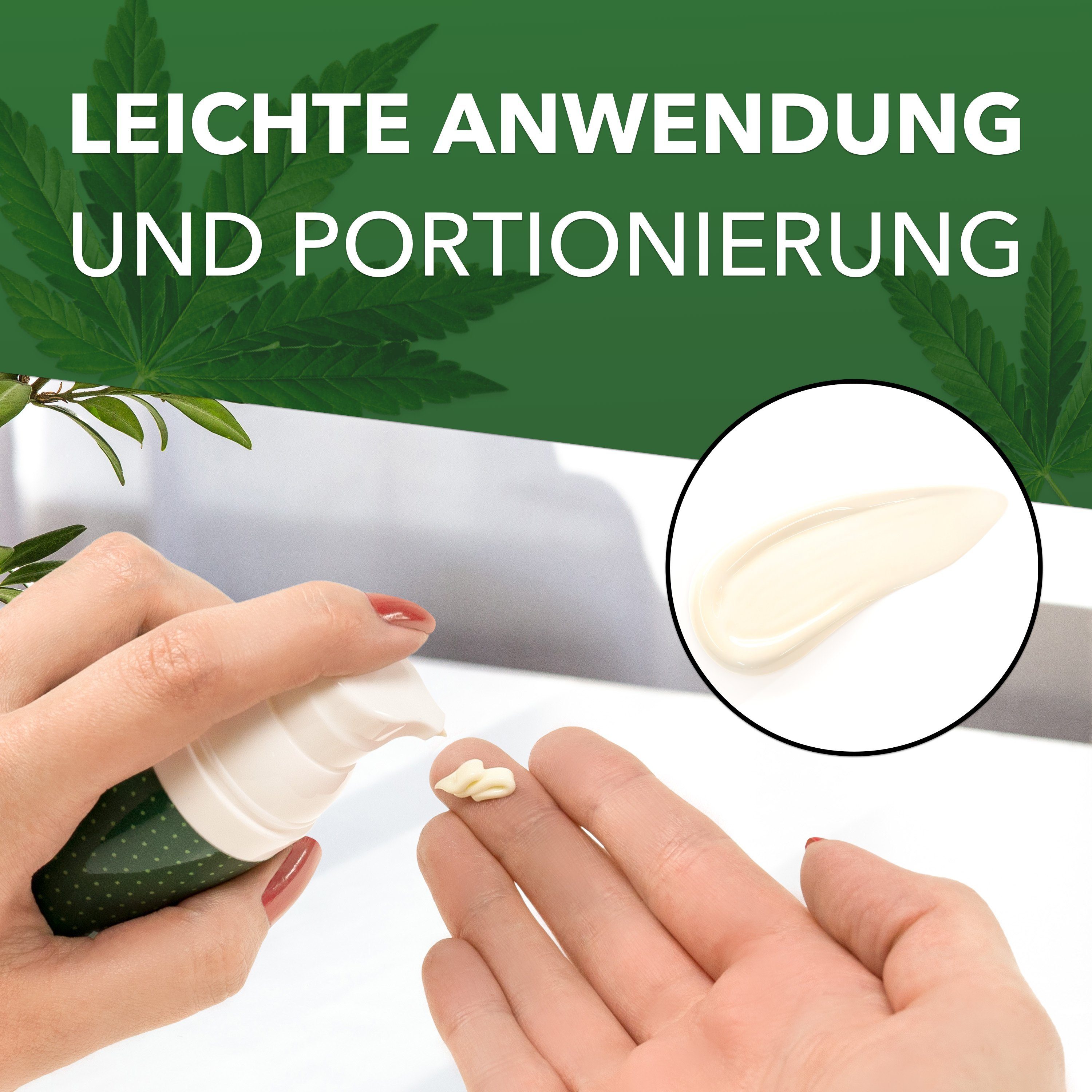 CBD, 50ml, mit Fußcreme dosierbar Handcreme Oil gut Cann