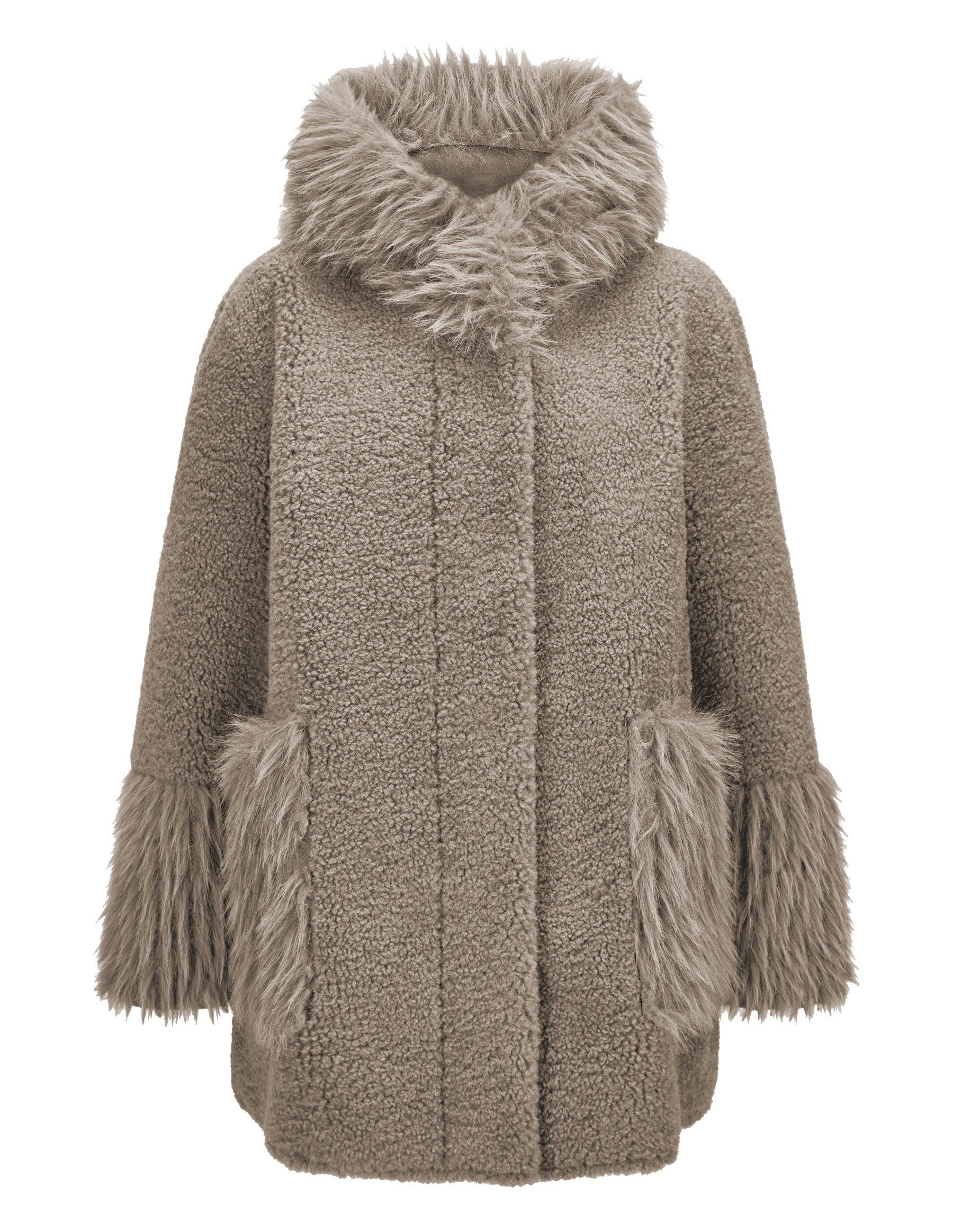 Milestone Fellimitatmantel MSPhilippa Oversized Kurzmantel aus Curly-Kunstp günstig online kaufen