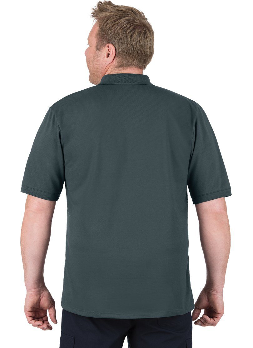 Trigema Poloshirt TRIGEMA Polohemd anthrazit mit Brusttasche