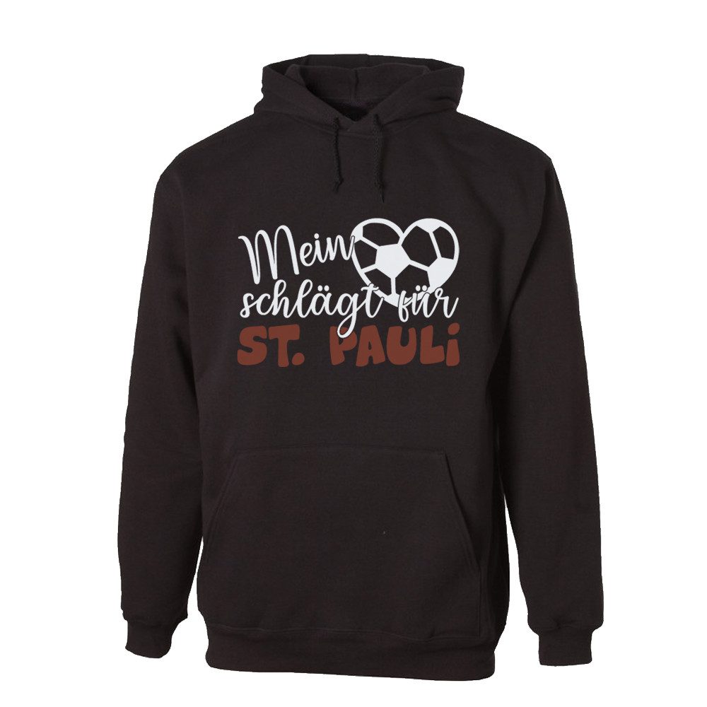 G-graphics Hoodie Mein Herz schlägt für St. Pauli Unisex Pullover mit einem Motiv für den echten Fan