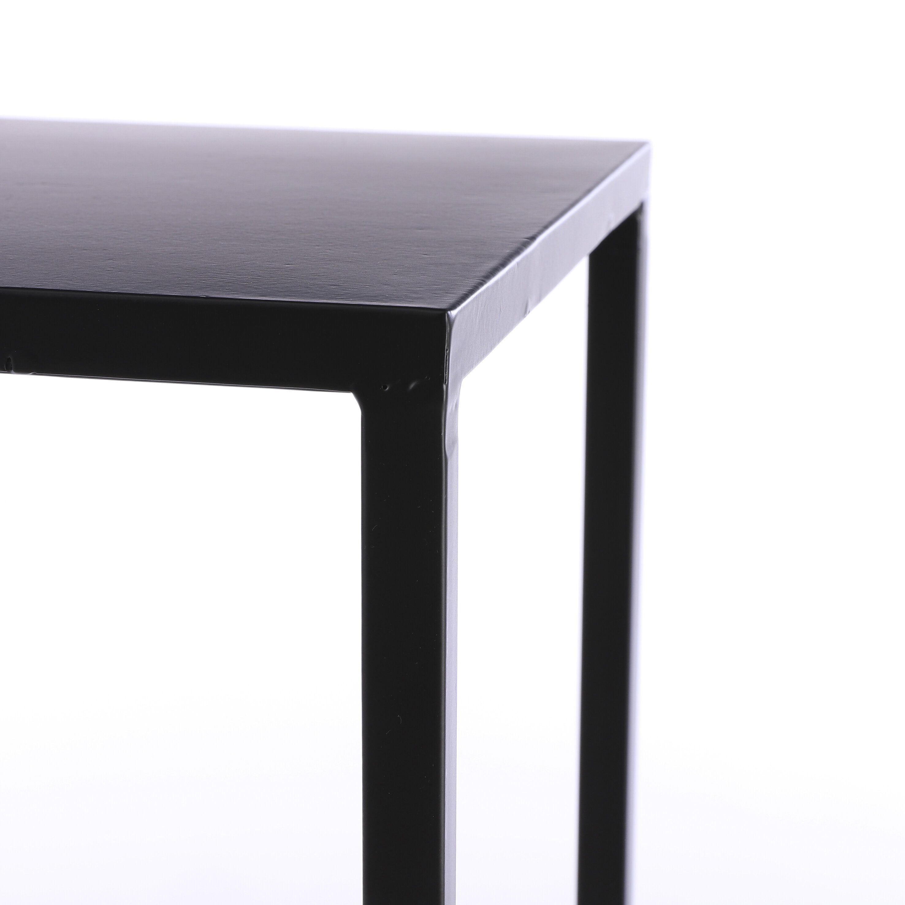 Mica Decorations Beistelltisch Mica Decorations Goa Tisch schwarz Satz von 2 - l30xb30xh70cm