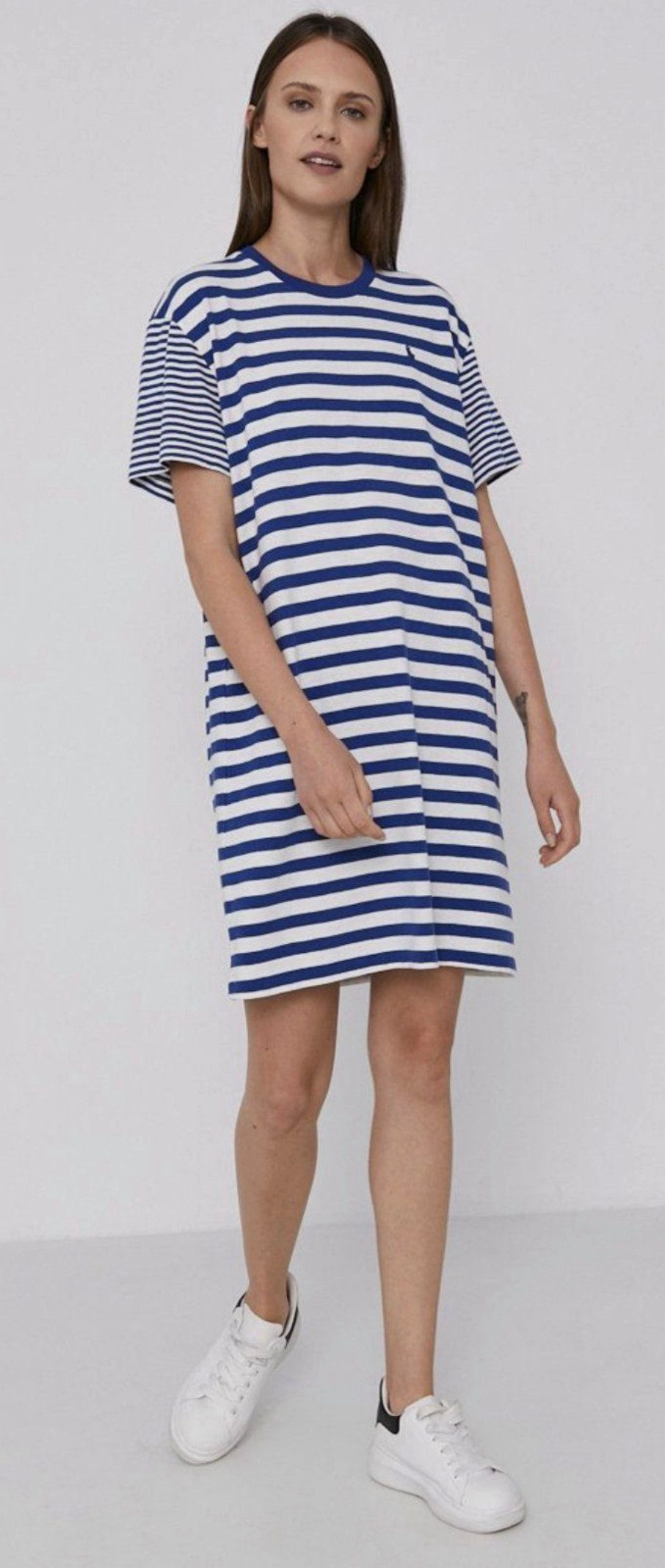 Polo Ralph Lauren Midikleid Retro Stripe Midi Shirtdress Dress Hemd Gürtel Jerse