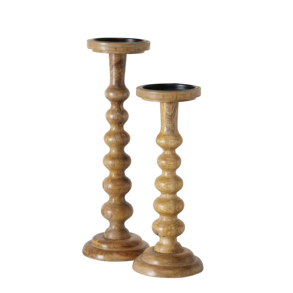BOLTZE Kerzenleuchter Normas Kerzenleuchter braun 36-44cm 2tlg günstig online kaufen