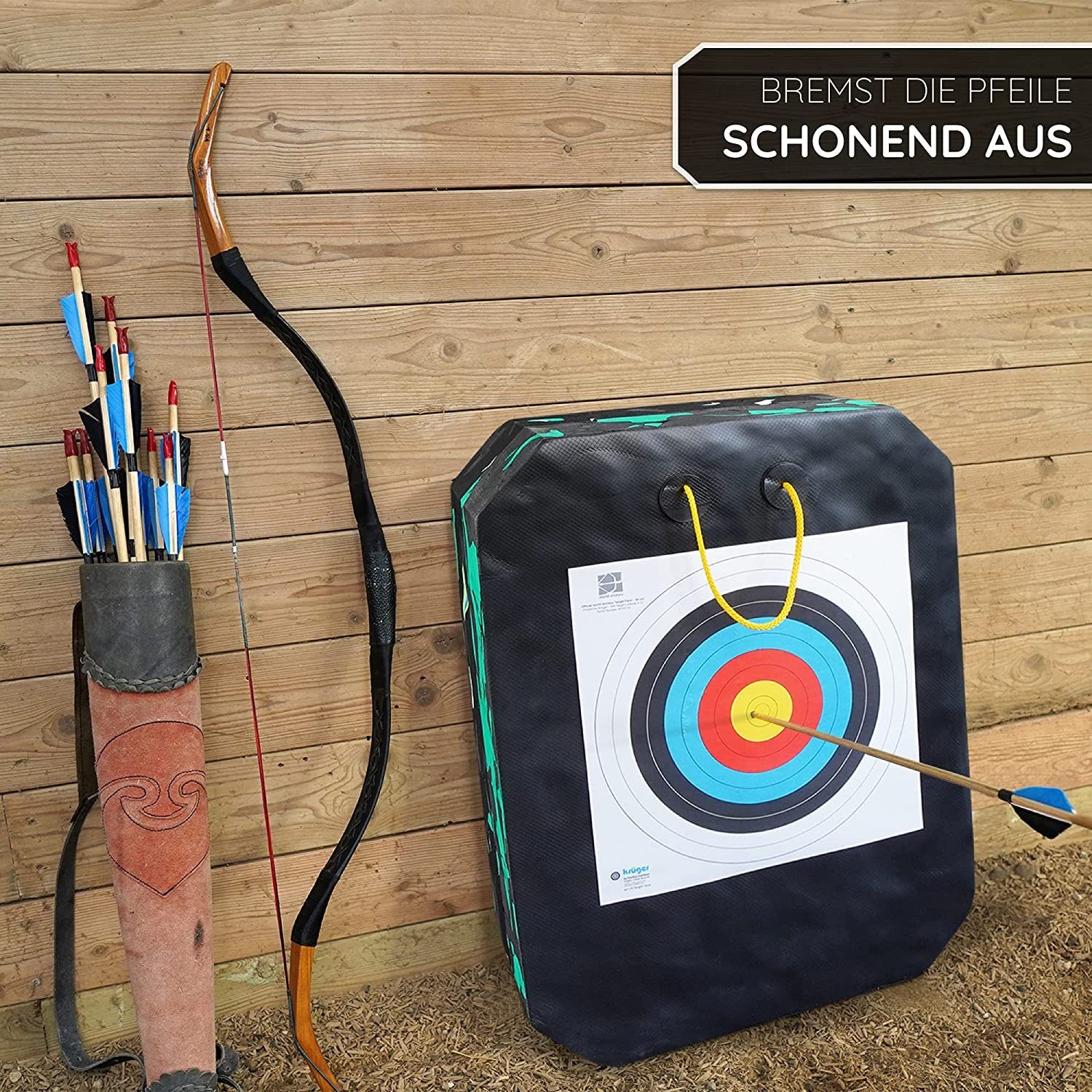 Yate Targets Zielscheibe YATE Bogenschießen Zielscheibe Polimix Double 80x60x17cm, Langlebig, Pfeilschonend, Wetterfest