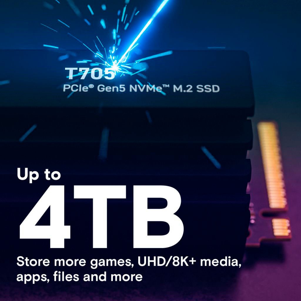 Crucial CT1000T705SSD5 interne SSD (1 TB) 13600 MB/S Lesegeschwindigkeit, 10200 MB/S Schreibgeschwindigkeit