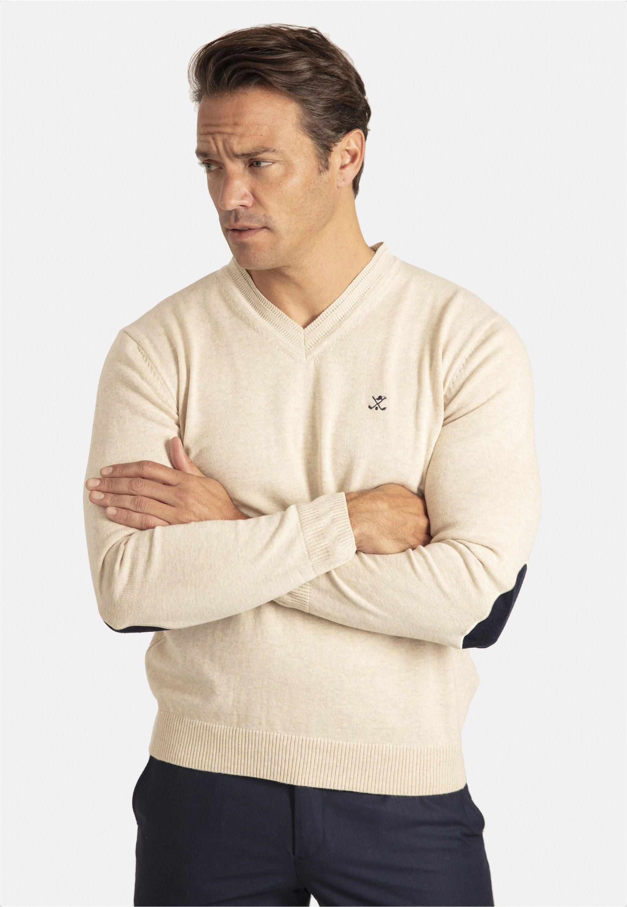 SIR RAYMOND TAILOR Strickpullover Los Angeles (1-tlg) mit klassischem V-Aus günstig online kaufen