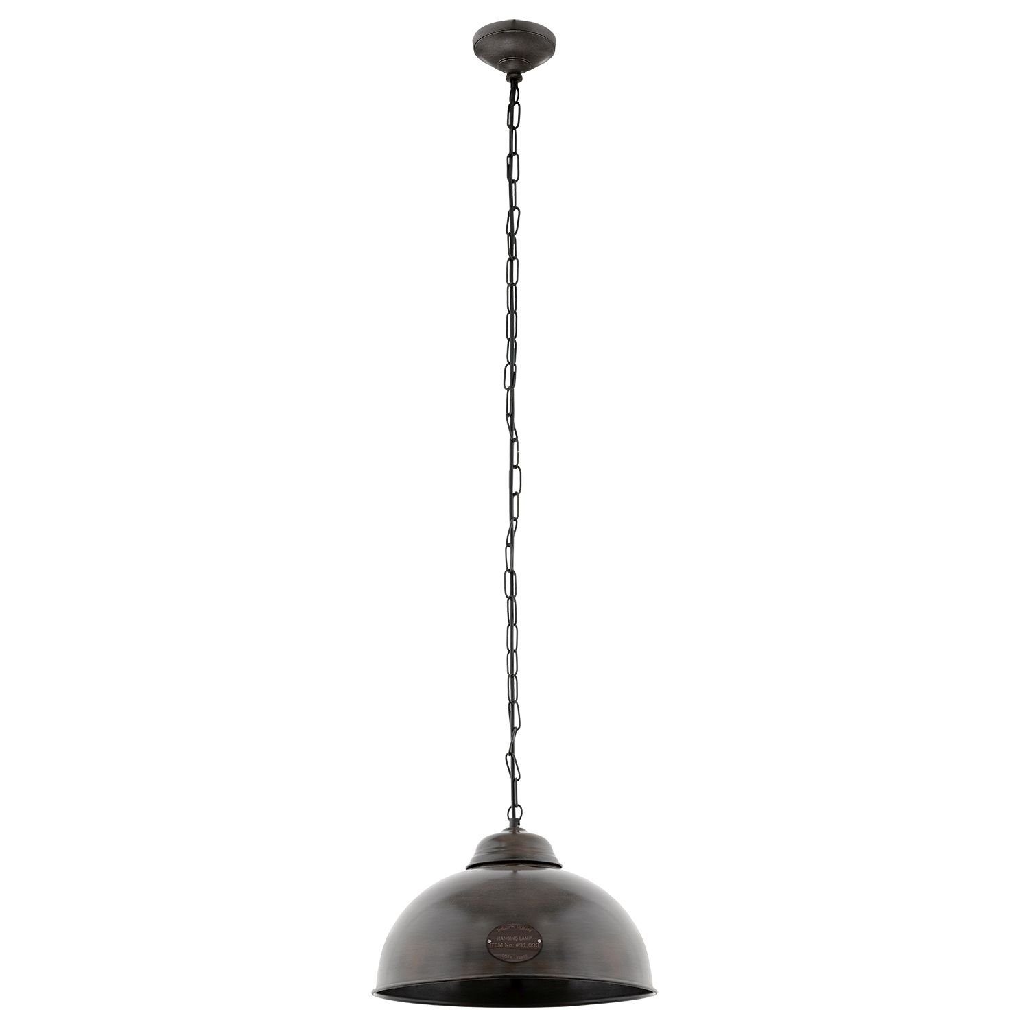 Licht-Erlebnisse Pendelleuchte TRURO 2, ohne Leuchtmittel, Hängelampe Ø  36,5 cm Metall E27 Industrial Design Hängeleuchte