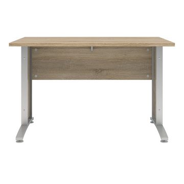 ebuy24 Schreibtisch Prisme Schreibtisch C Eiche Dekor und silbergrauer (1-St)