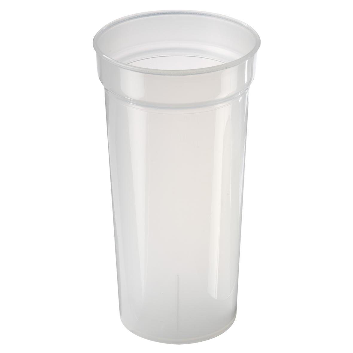 Becher bruchfester Mehrwegbecher 0,5L Kunststoff-Trinkbecher transparent