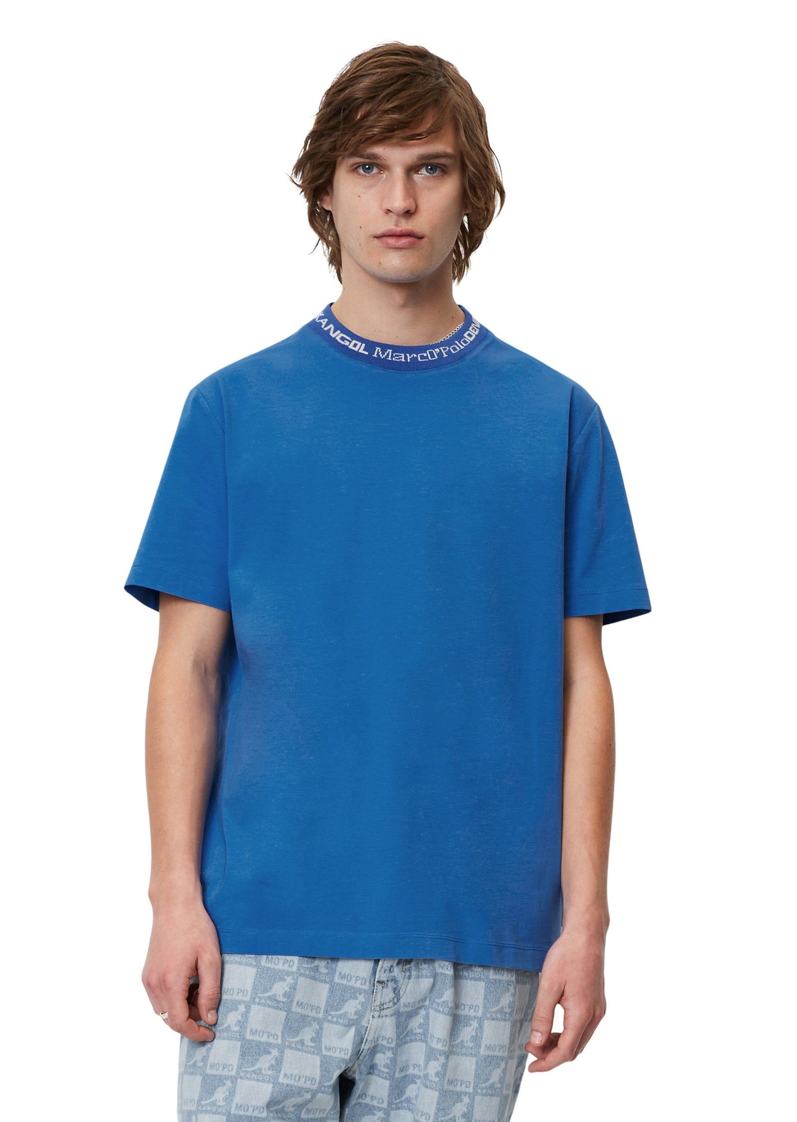Marc O'Polo DENIM T-Shirt mit Rückenprint blau