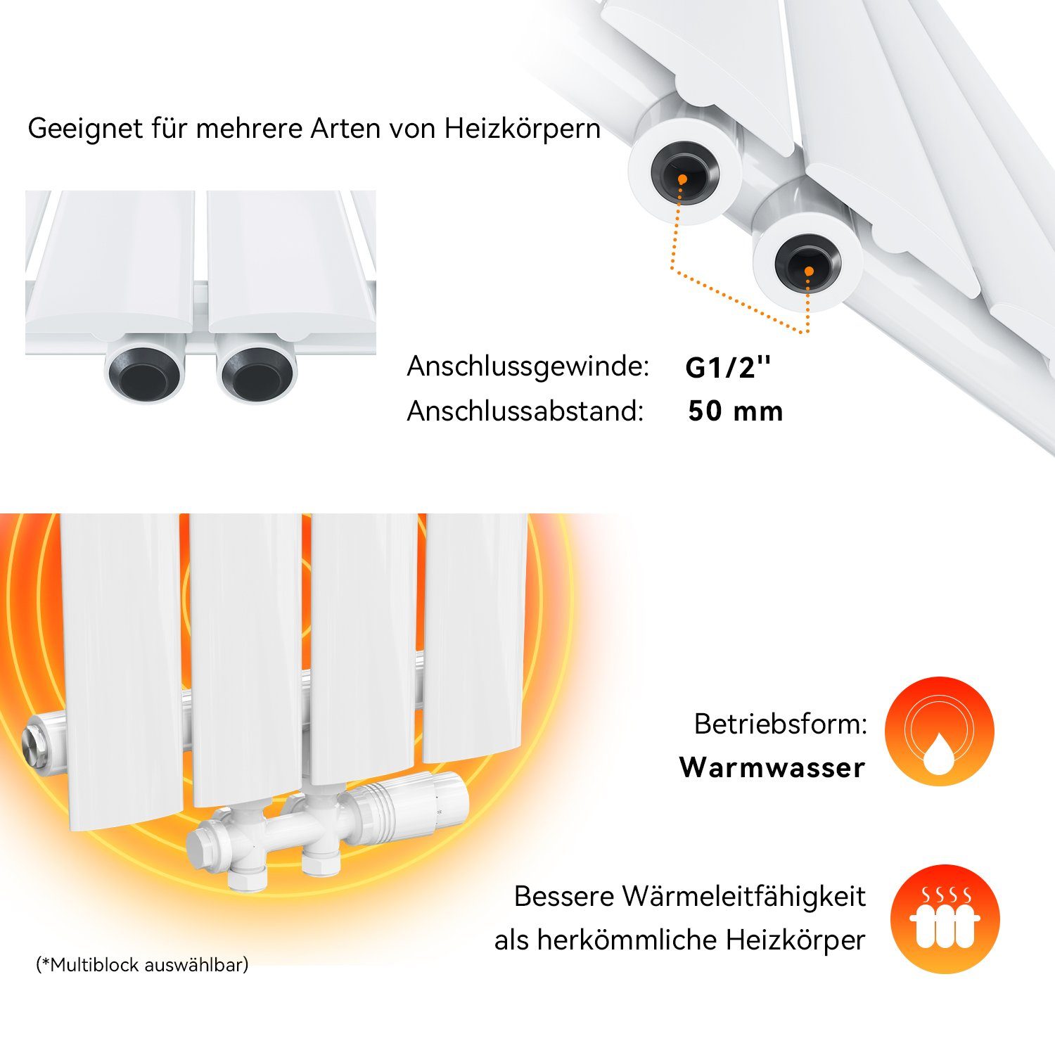ELEGANT Heizkörper 600x311 / 900x311mm,Heizkörper,Vertikal Paneelheizkörper – Bild 5 von 5