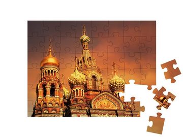 puzzleYOU Puzzle Kirche des Erlösers von St. Petersburg, Russland, 48 Puzzleteile, puzzleYOU-Kollektionen Auferstehungskirche St