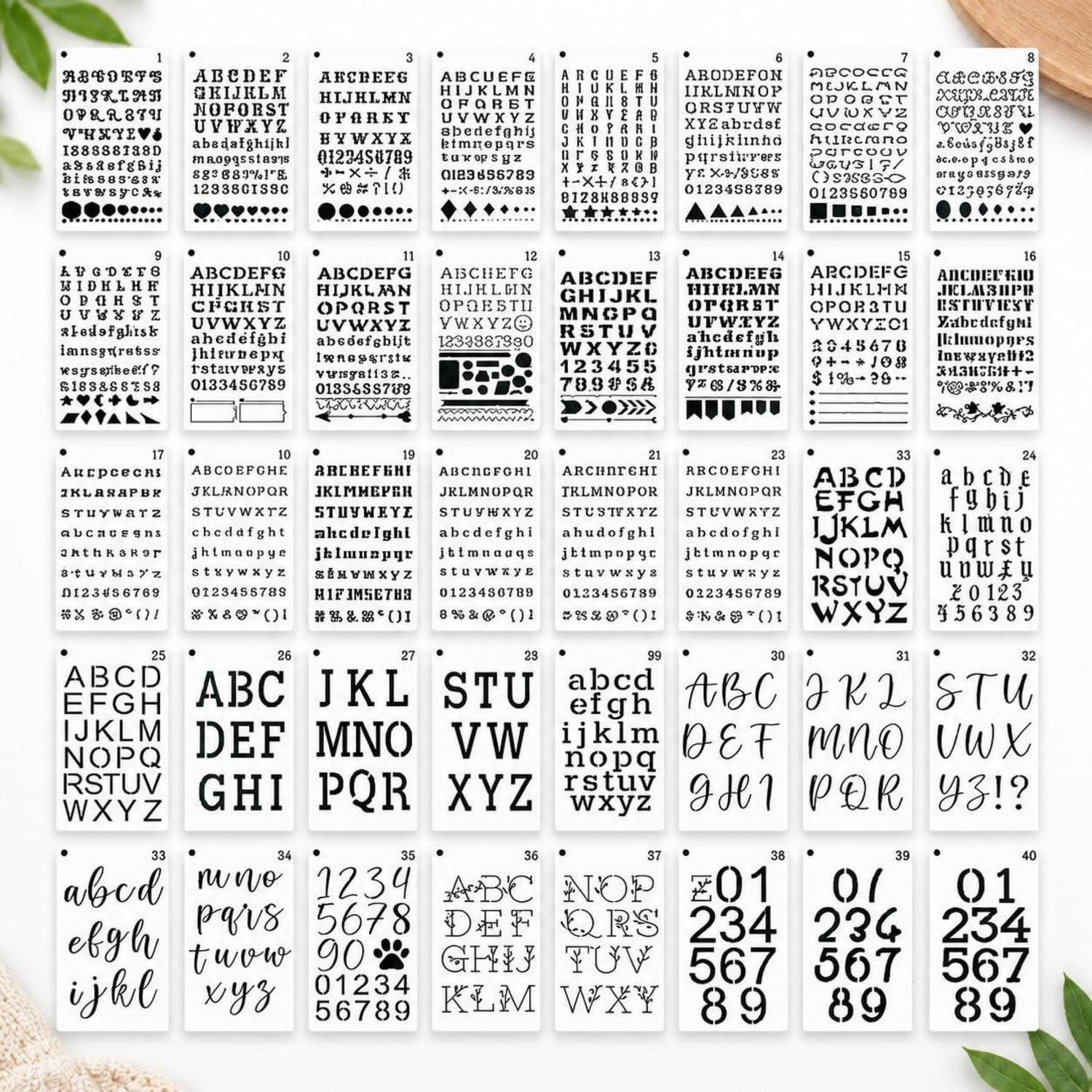 LuxusKollektion Malschablone Schablonen Buchstaben Zahlen DIY