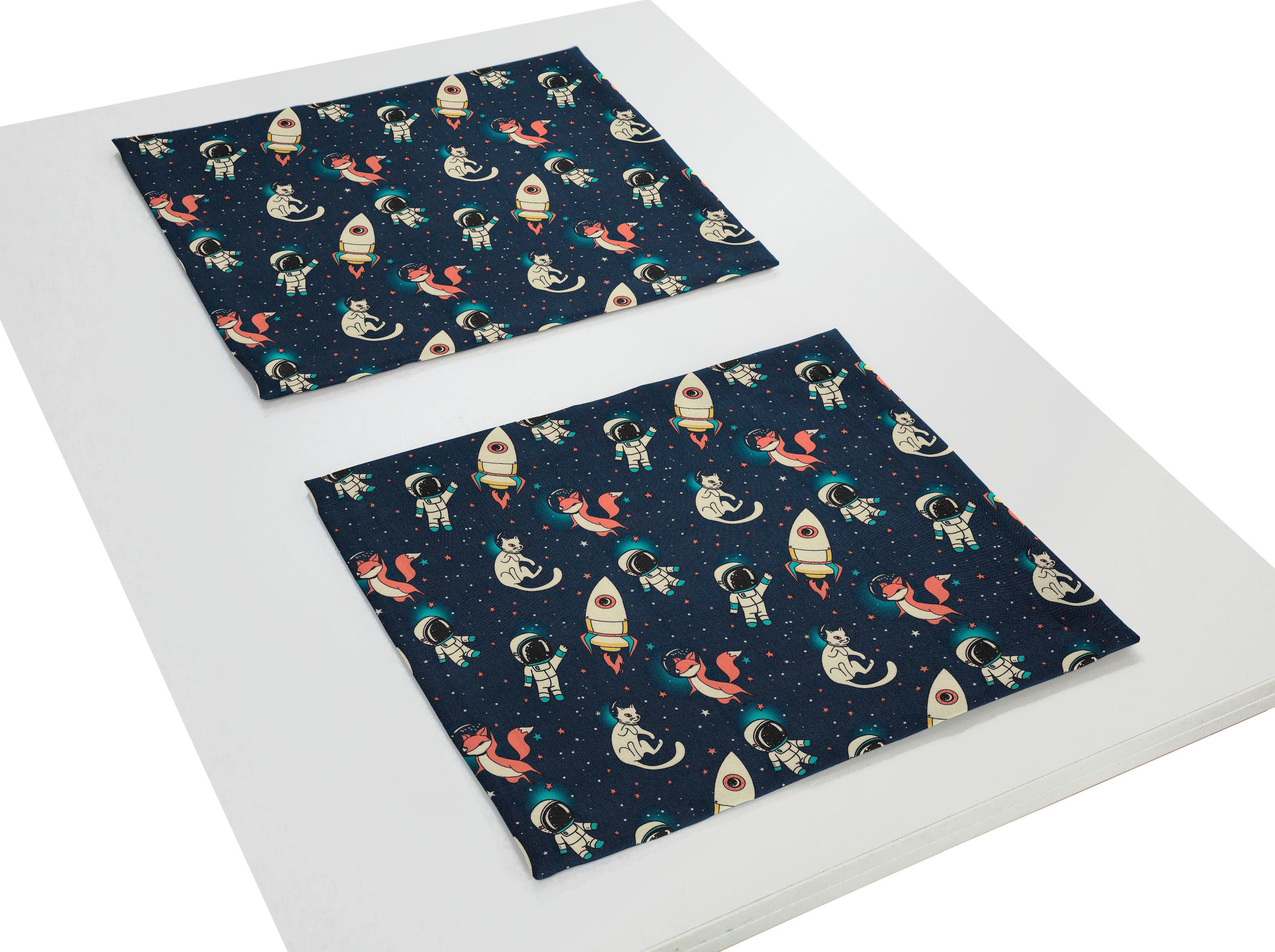 Adam Platzset Space, (2-St), GOTS organic,zertifiziert durch CERES 0242für Kinder