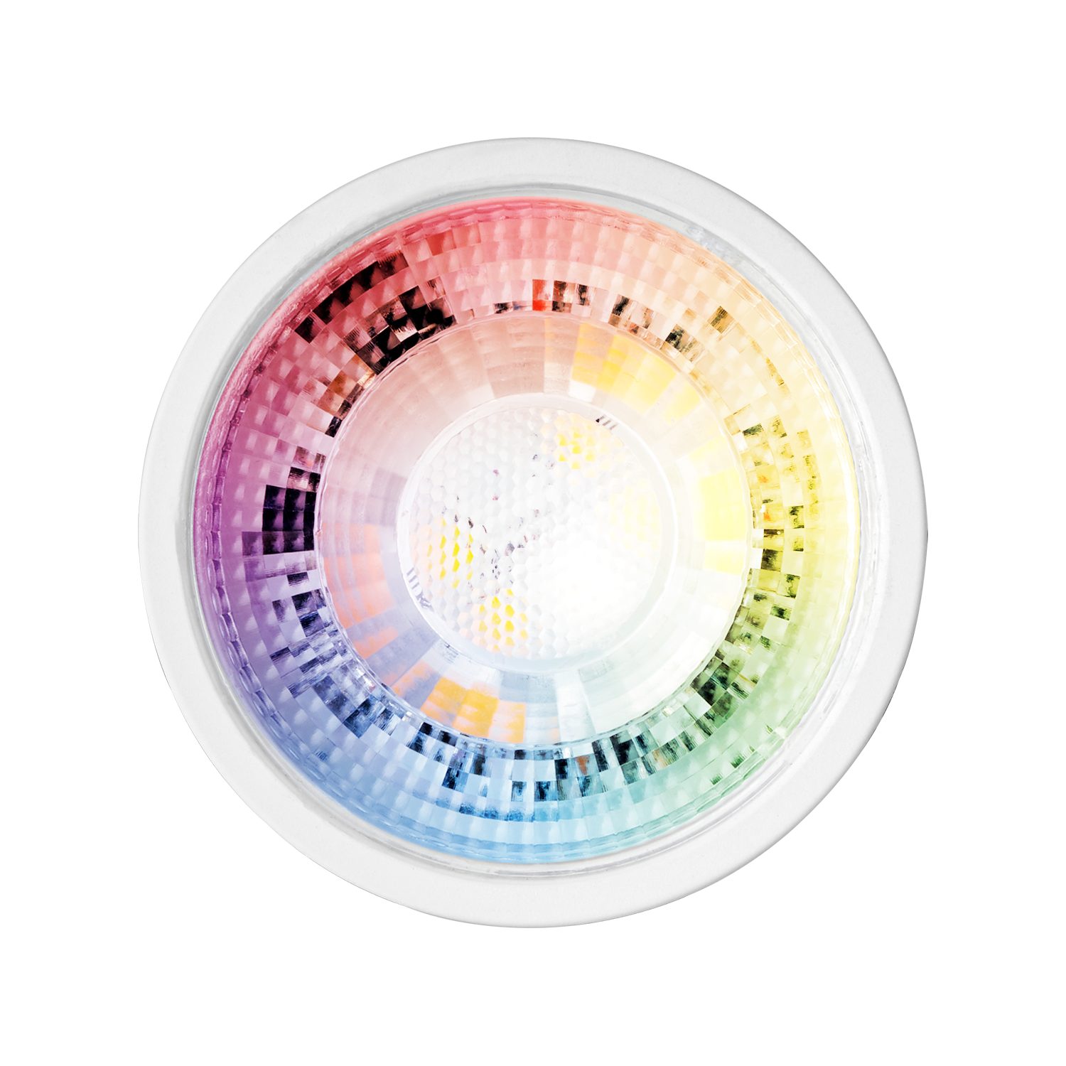 RGB m LED in GU10 edelstahl Einbaustrahler 10er / gebürstet Einbaustrahler LED silber LEDANDO Set
