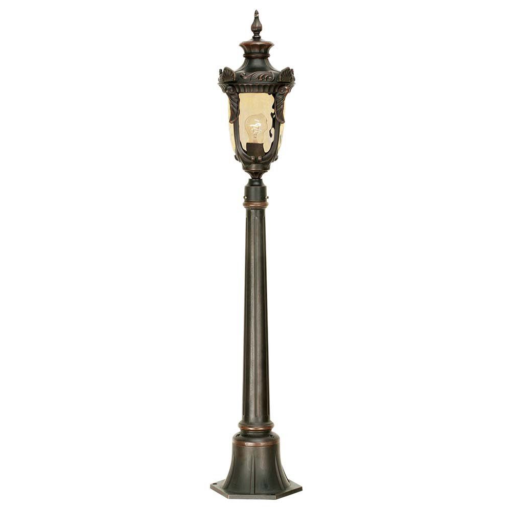 etc-shop Außen-Stehlampe, Leuchtmittel nicht inklusive, Außenleuchte Säule Kandelaber Stehleuchte Bronze H 116,5 cm