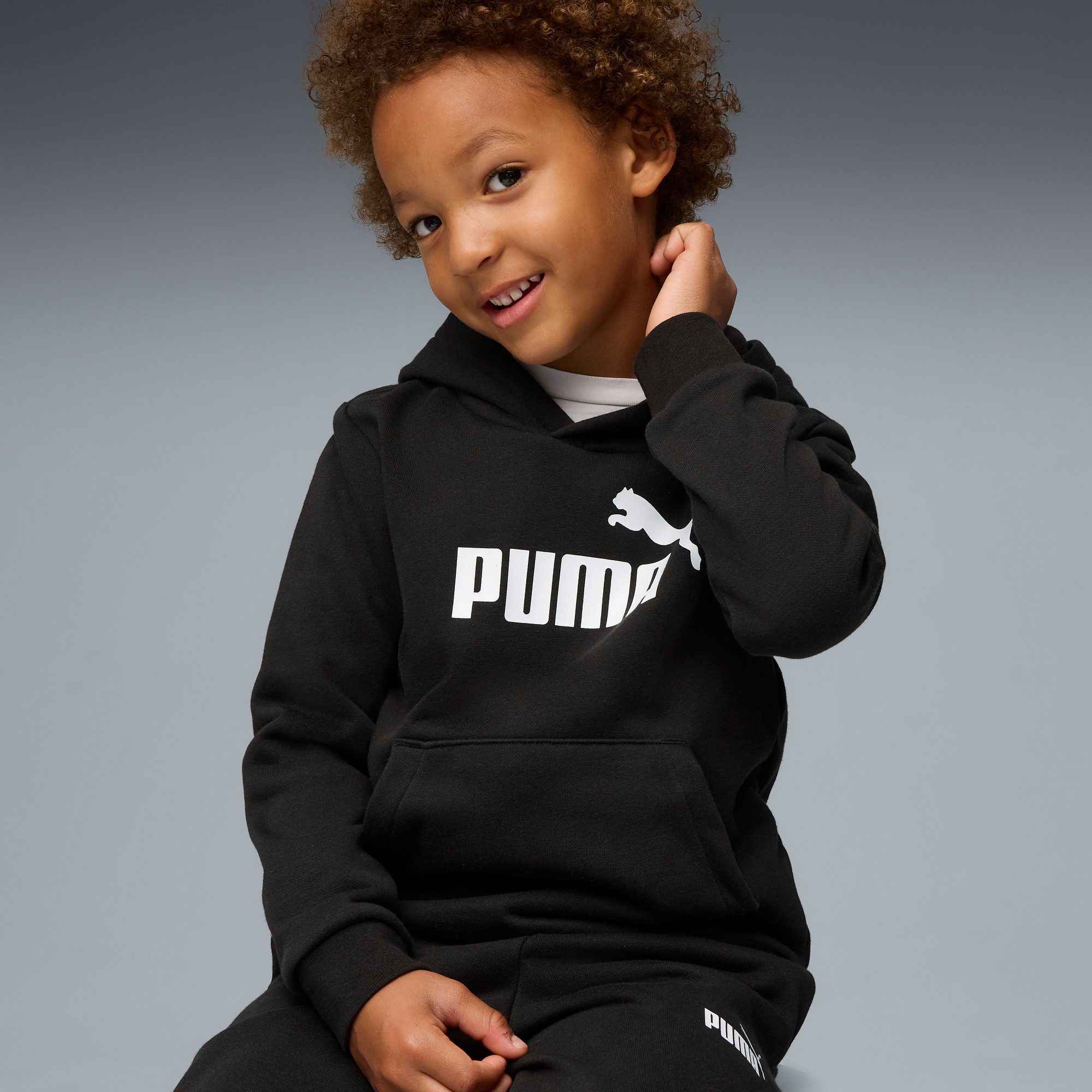 PUMA Trainingsanzug ESS NO1 LOGO SWEAT SUIT FL PS (2-tlg), mit Kapuze, bequeme Passform – Bild 4 von 5