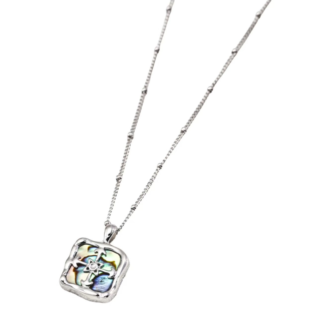 Kette mit Anhänger Halskette Damen Silber 925,Anhänger Kette,Muschel Halskette,Halskette