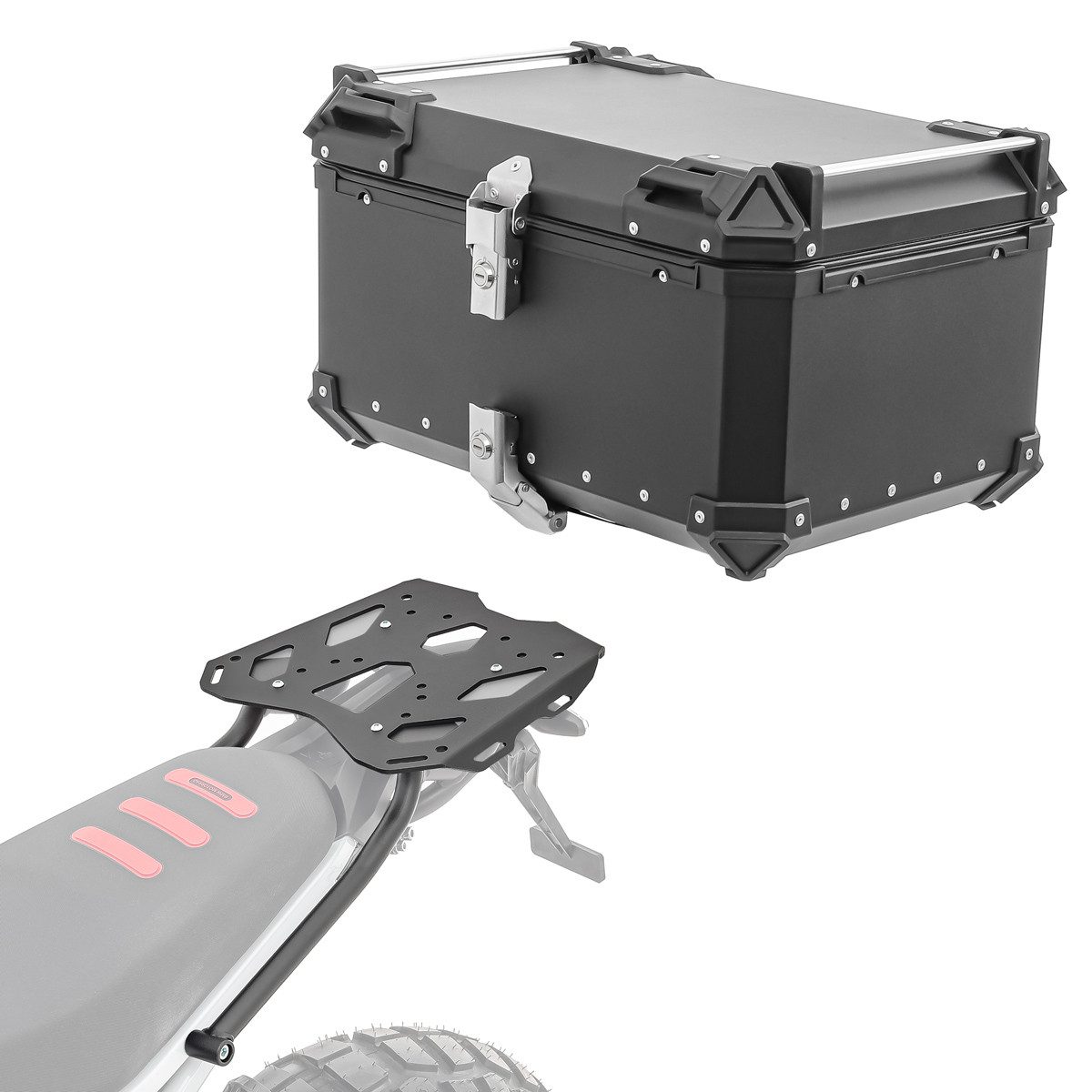 Bagtecs Topcase Set Alu Topcase + Gepäckbrücke für BMW F 900 GS 24-26 XB65