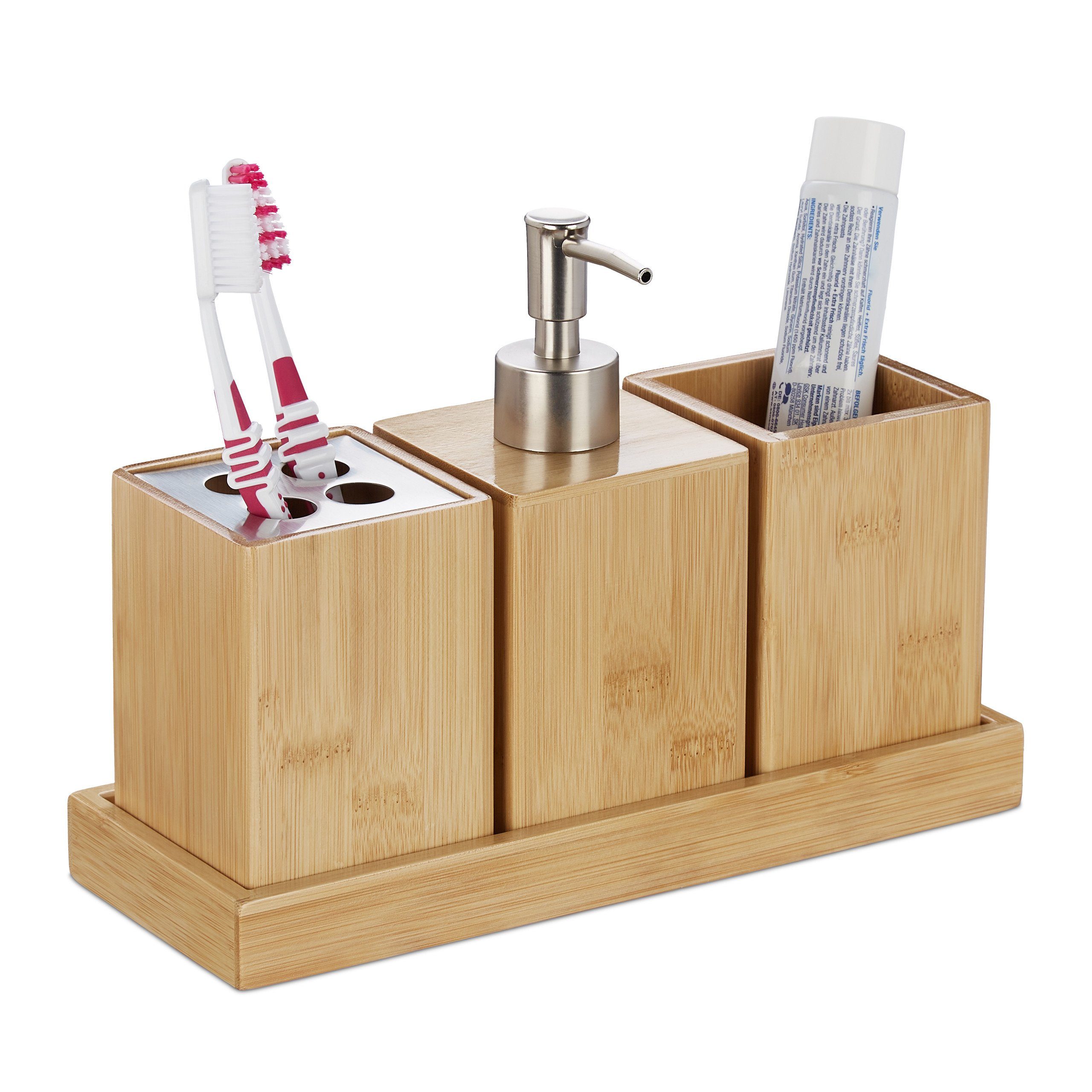 relaxdays Badezimmer-Set Badaccessoires Set günstig online kaufen