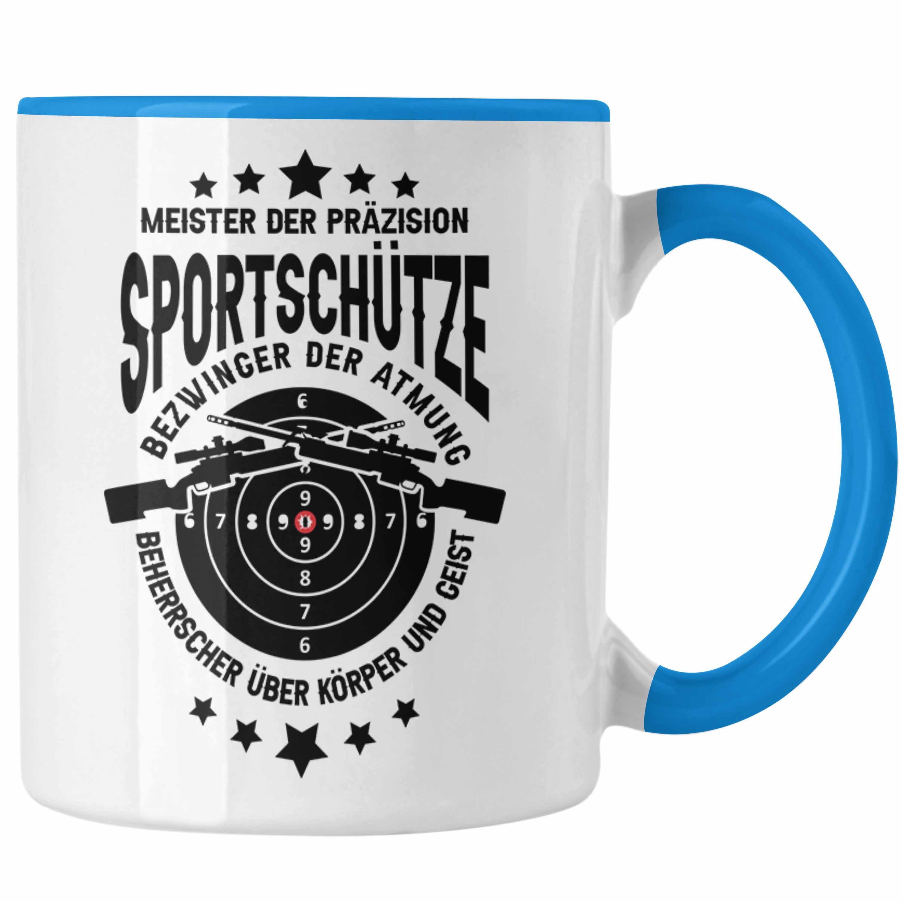 Trendation Tasse Trendation Schütze Tasse Blau Geschenk Schützenv Sportschütze - Schießsport