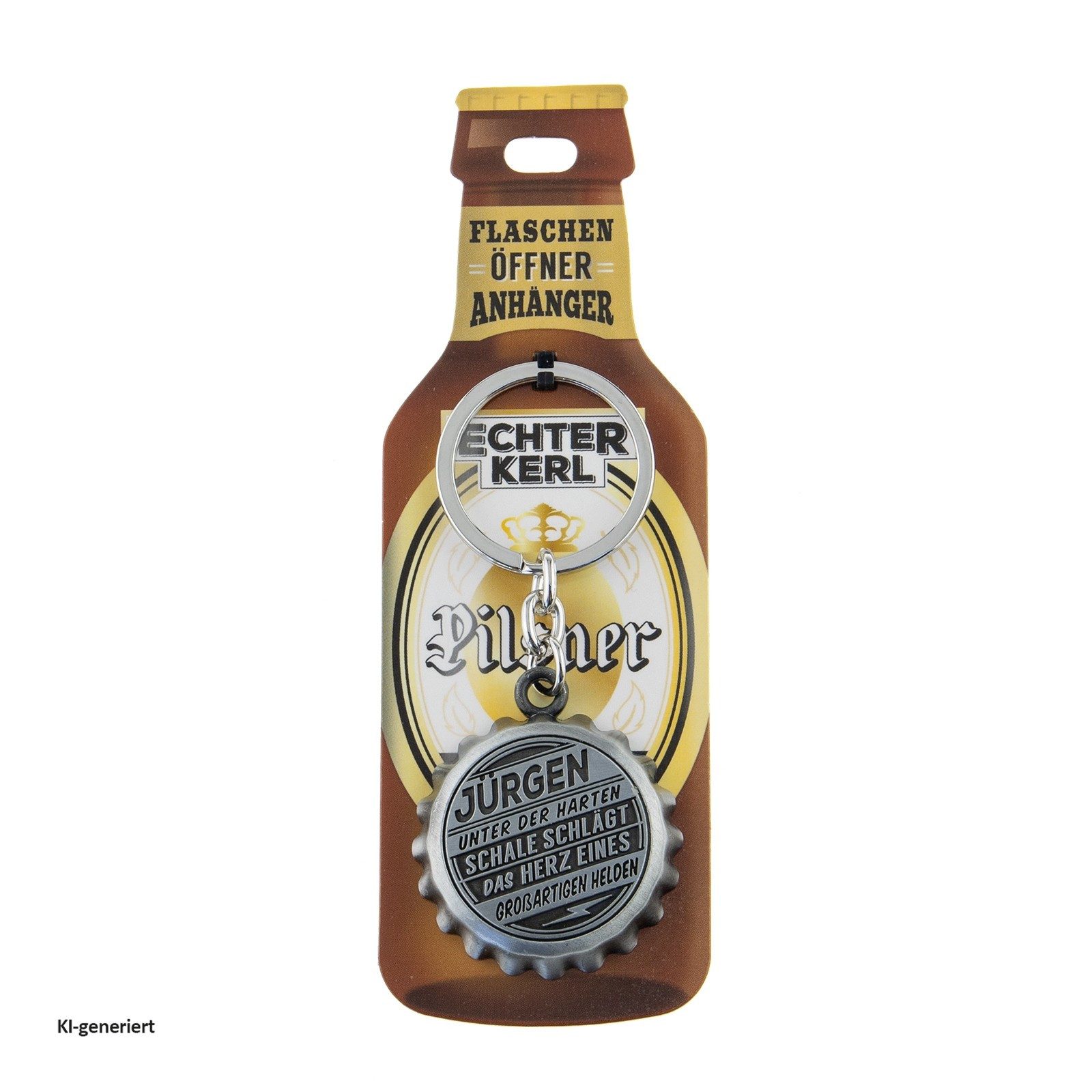 HTI-Living Flaschenöffner Echter Kerl Flaschenöffner Jürgen (Stück, 1-tlg., 1 Flaschenöffner), Geschenkidee