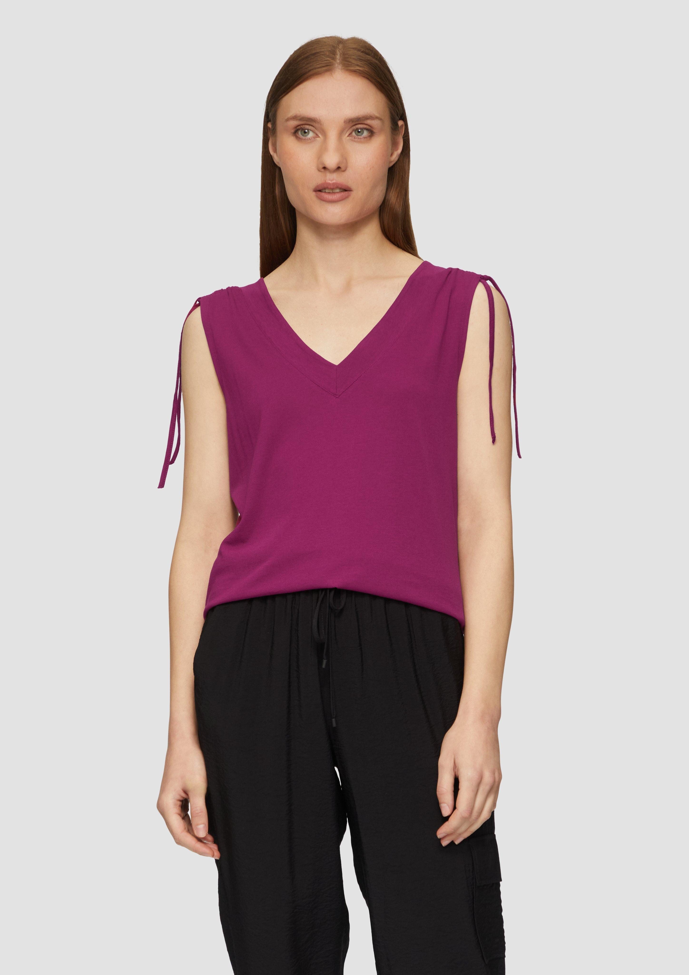 s.Oliver Shirttop Fließendes V-Neck Top mit günstig online kaufen