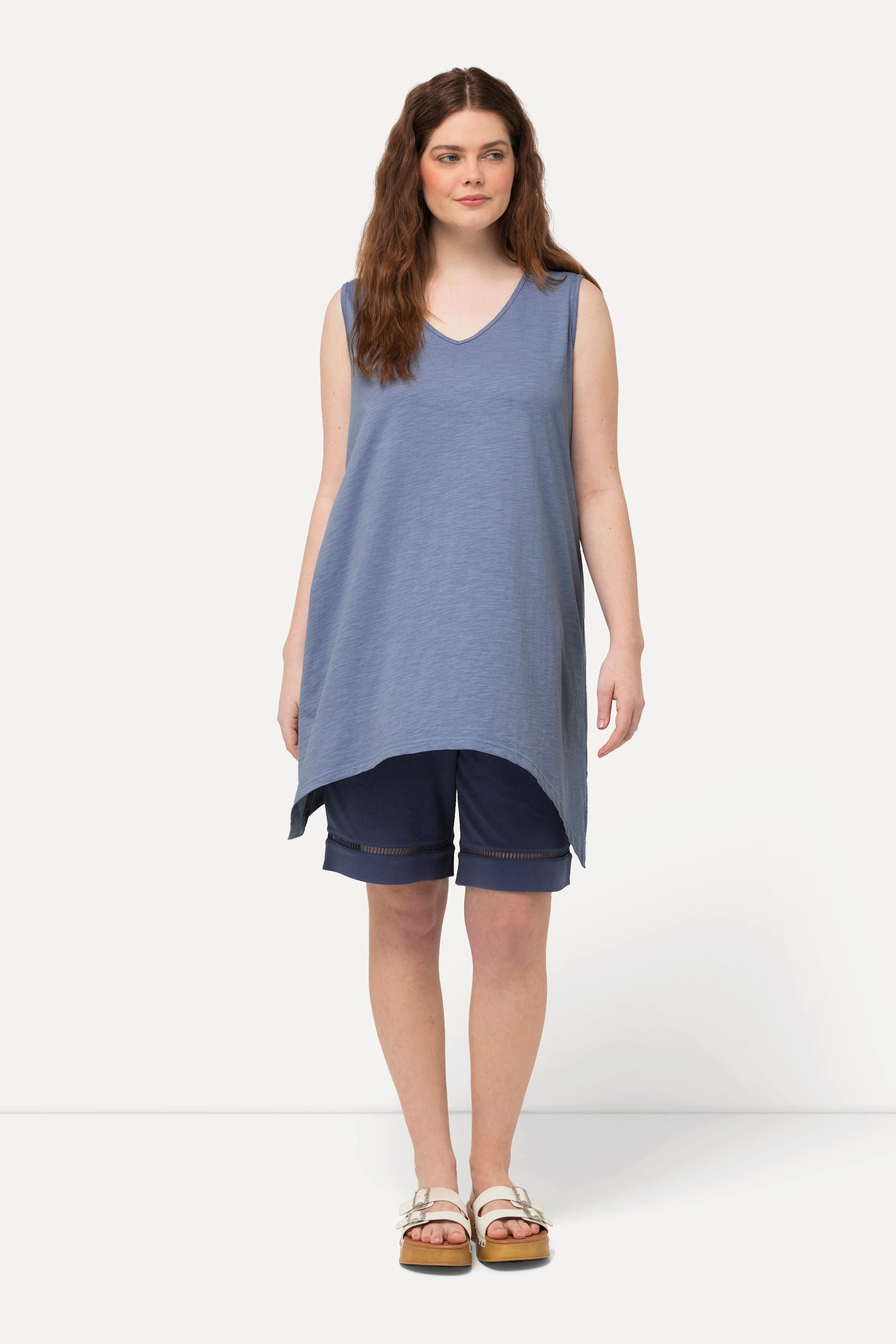 Ulla Popken Longshirt Longtop Zipfelsaum A-Linie günstig online kaufen