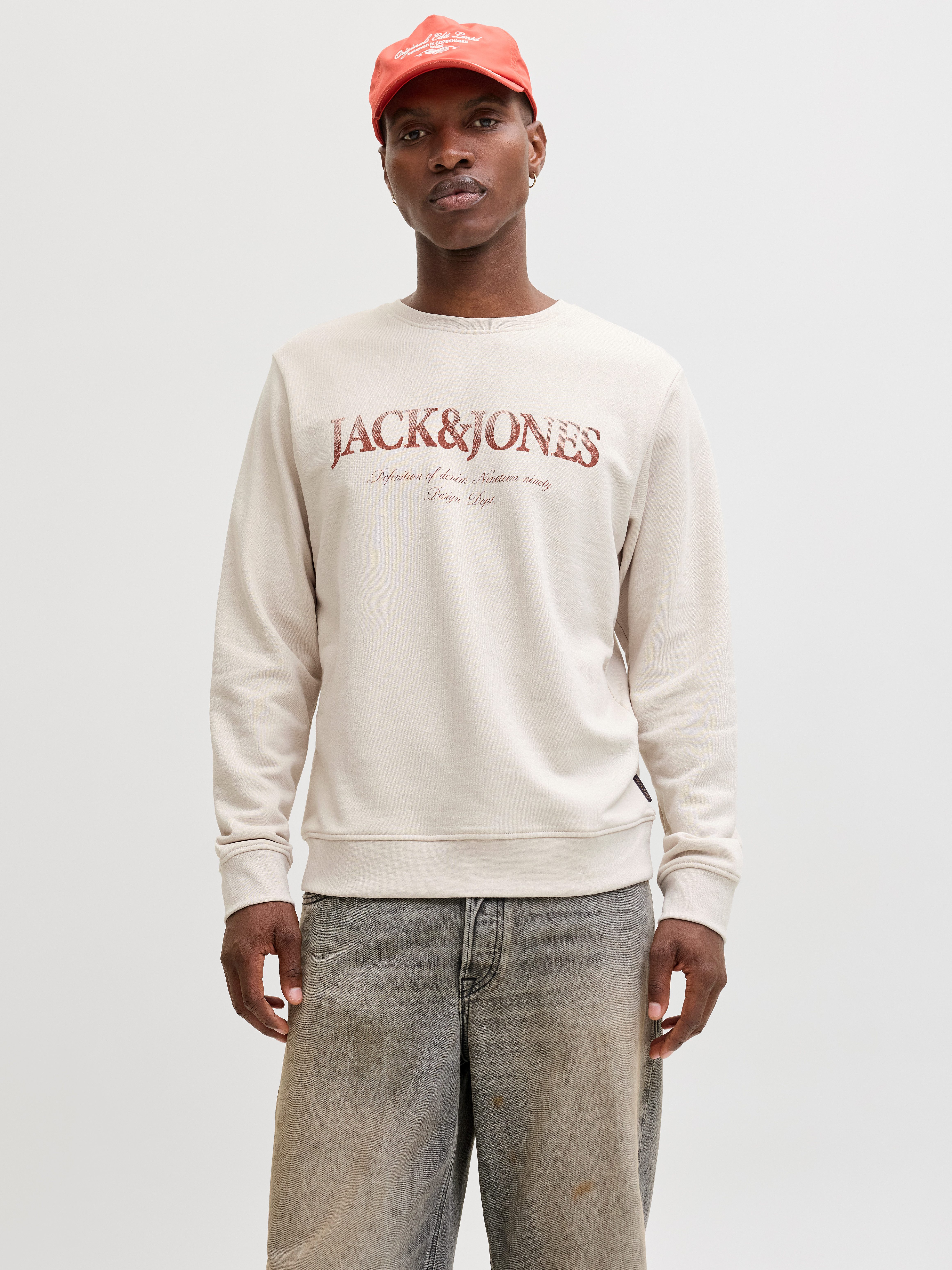 Jack & Jones Sweatshirt JJDEVIN DAYTONA PRINT SWEAT CREW NECK
