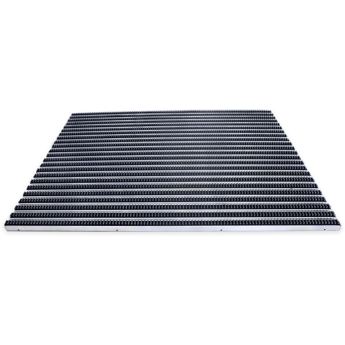 MILTEX Fußmatte Abtretermatte Eazycare Brush schwarz 985x785mm aluminium