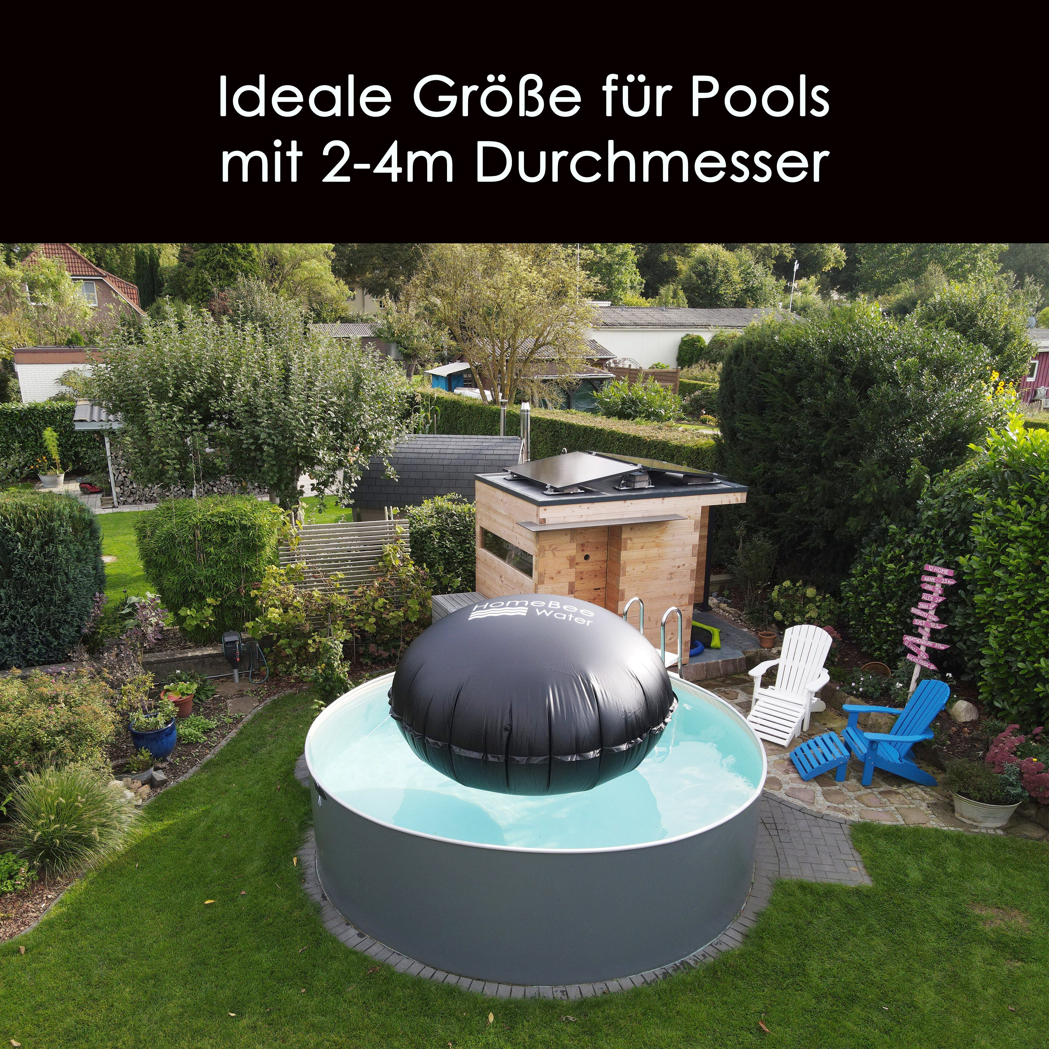 HomeBee PoolAbdeckplane Poolkissen Winter XXL (3 Meter Durchmesser