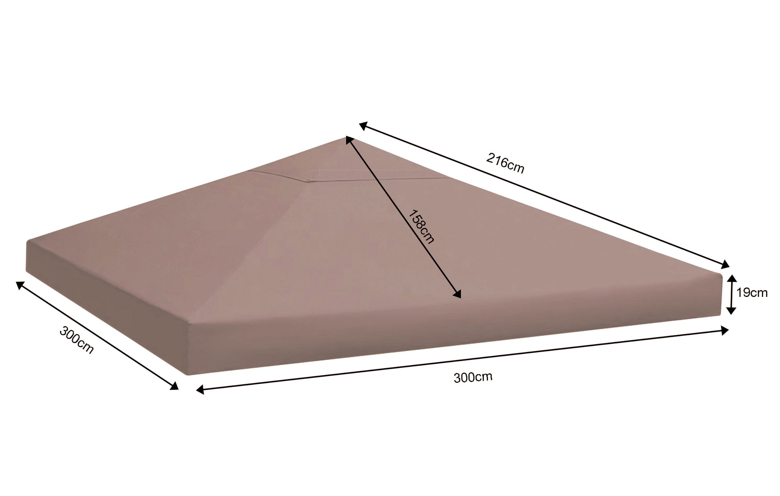 Quick Star Pavillon-Ersatzdach Ersatzdach Rankpavillon 3x3m günstig online kaufen