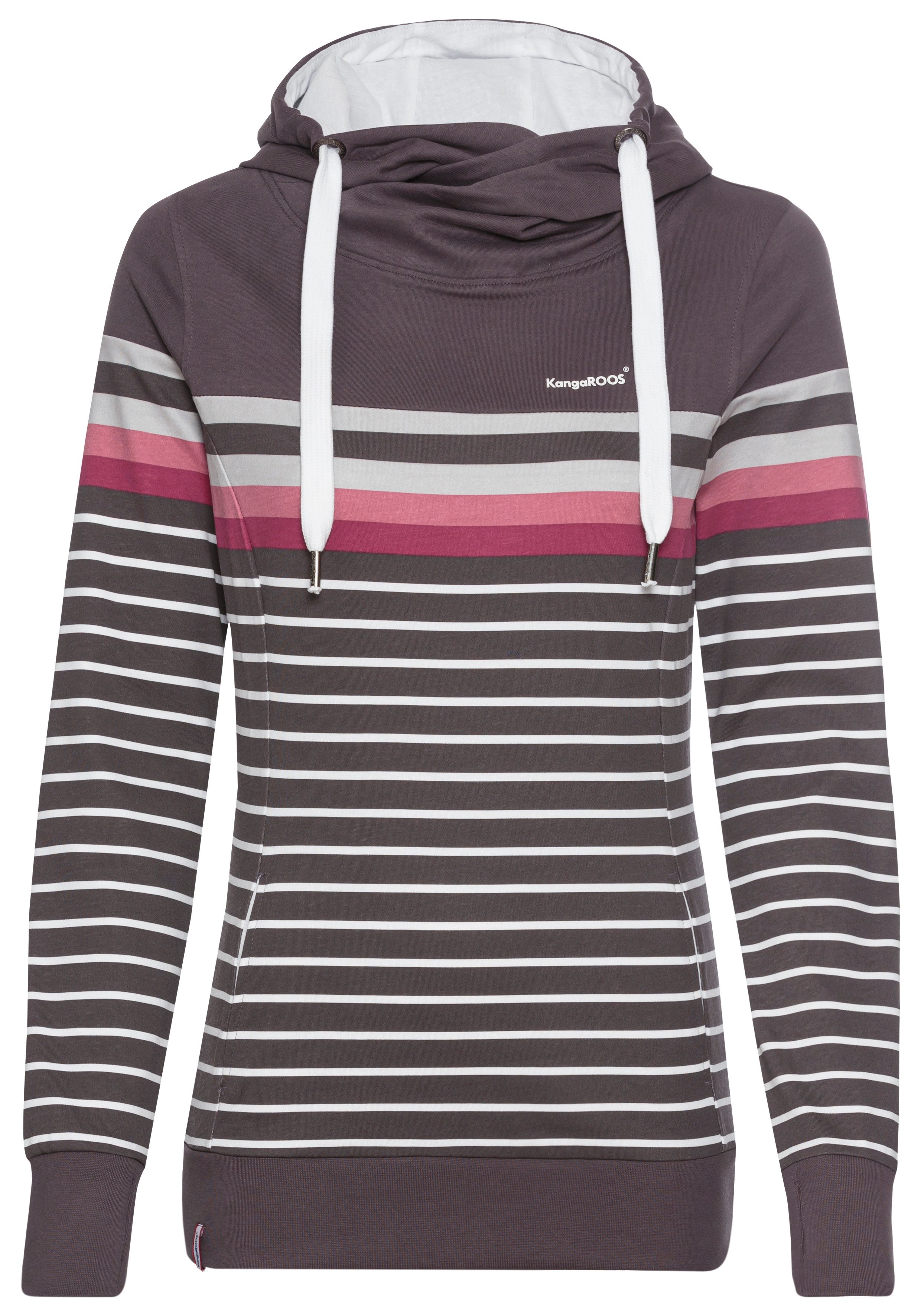 KangaROOS Kapuzensweatshirt Langarm mit Daumenlöchern, bequem geschnitten und hüftbedeckend. Reduzierter Preis € 34,99. Unverbindliche Preisempfehlung € 49,99