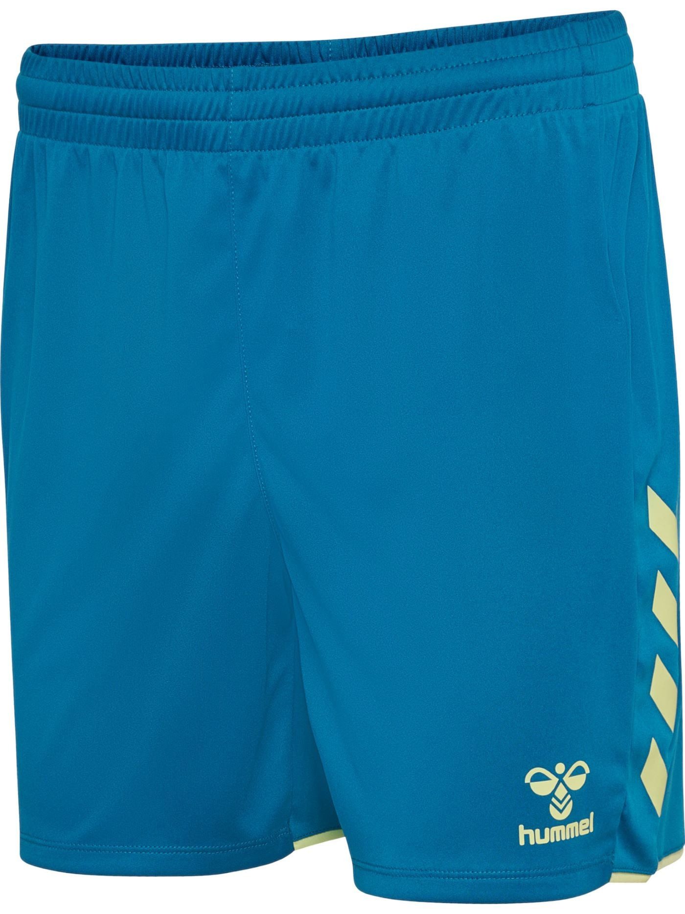 hummel Sporthose hmlCORE 2.0 Shorts (angenehmes Tragegefühl) kurz blau/limegrün Damen