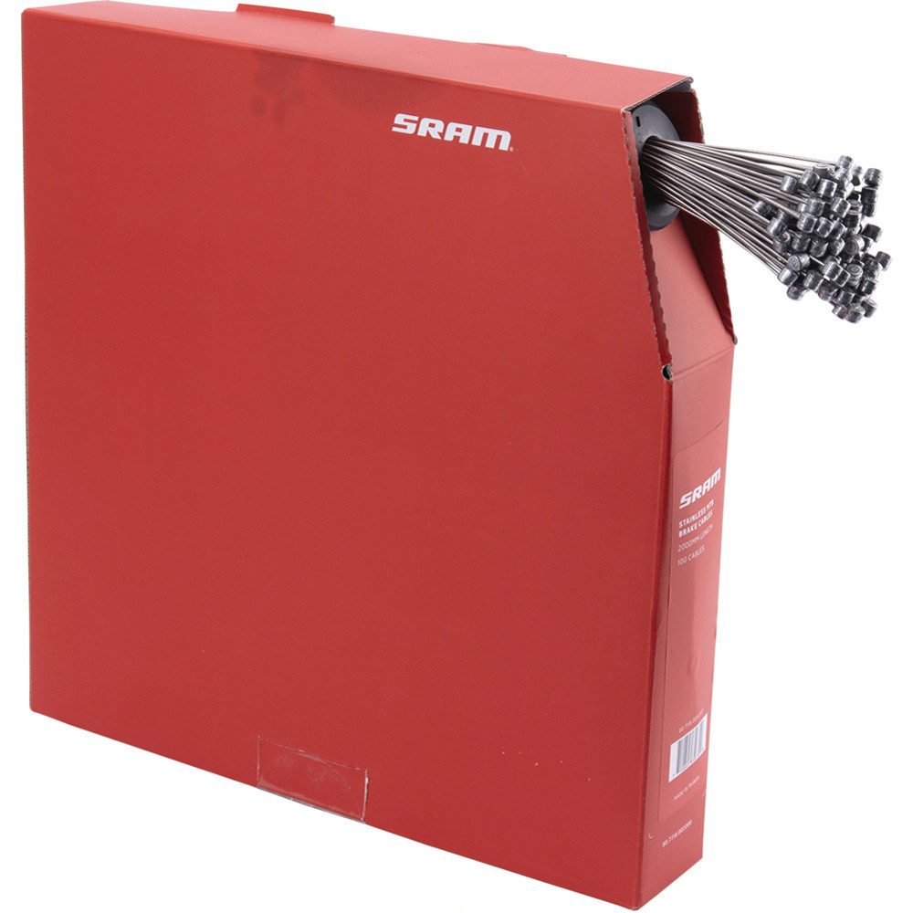 Bremsleitung SRAM Bremsinnenzug Ø 1,5mm, Box m. 100 Stk., MTB Walzennippel silber