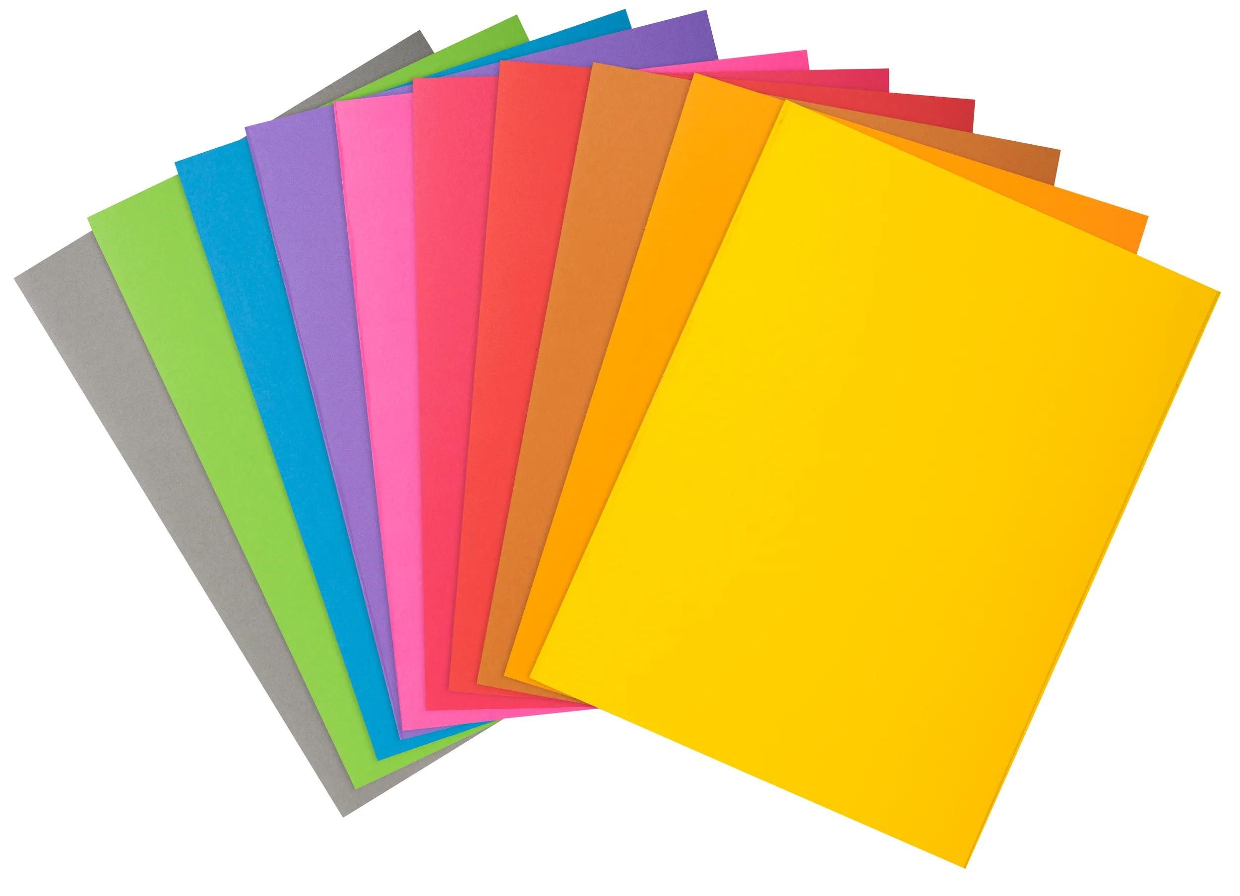 Organisationsmappe 10x 50er Packung Aktendeckel BAHIA 220g A4 - Farben sortiert - 210500E