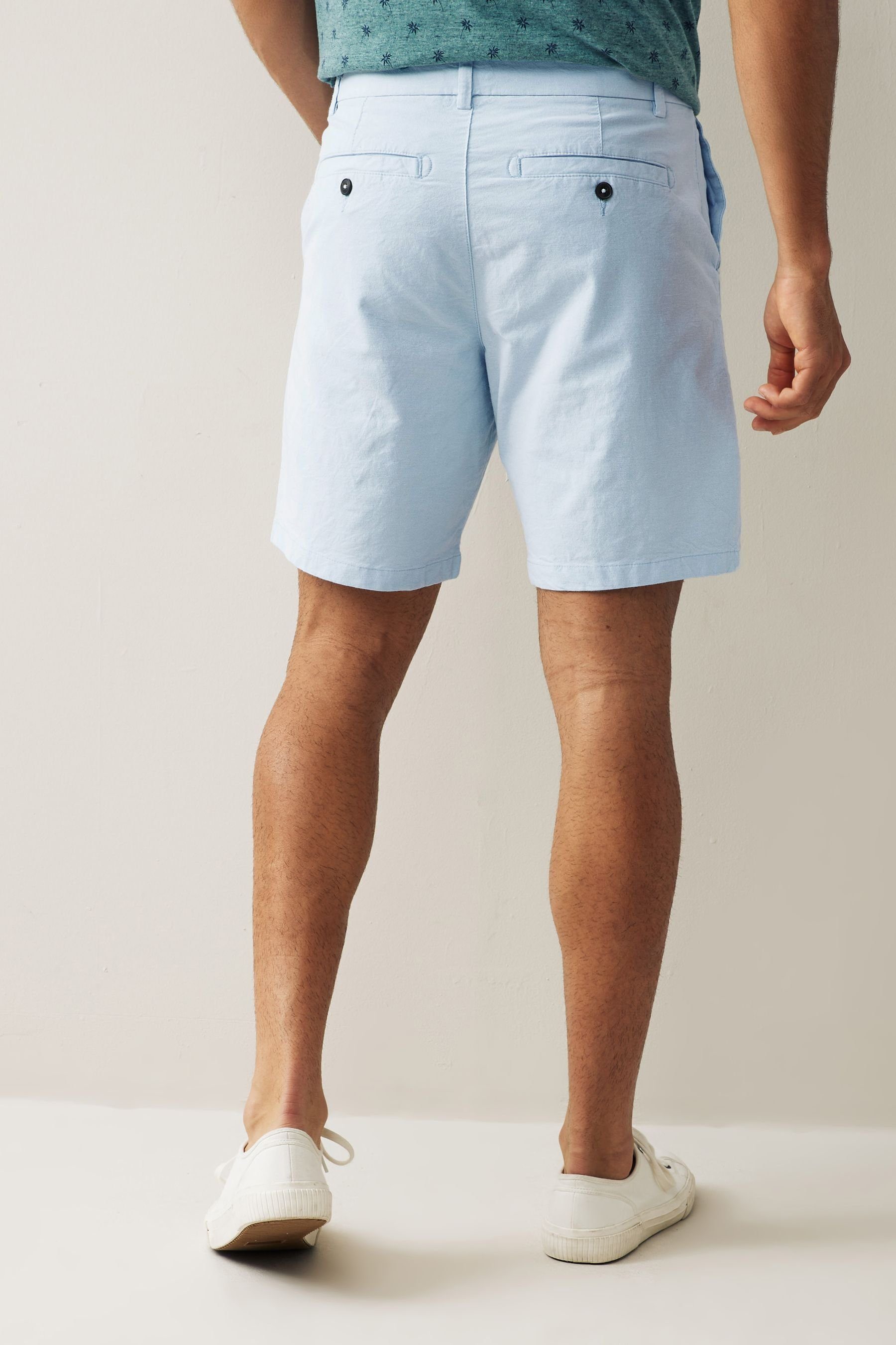 Blue mit Light (1-tlg) Oxford Chinoshorts Chinohose Next Stretch