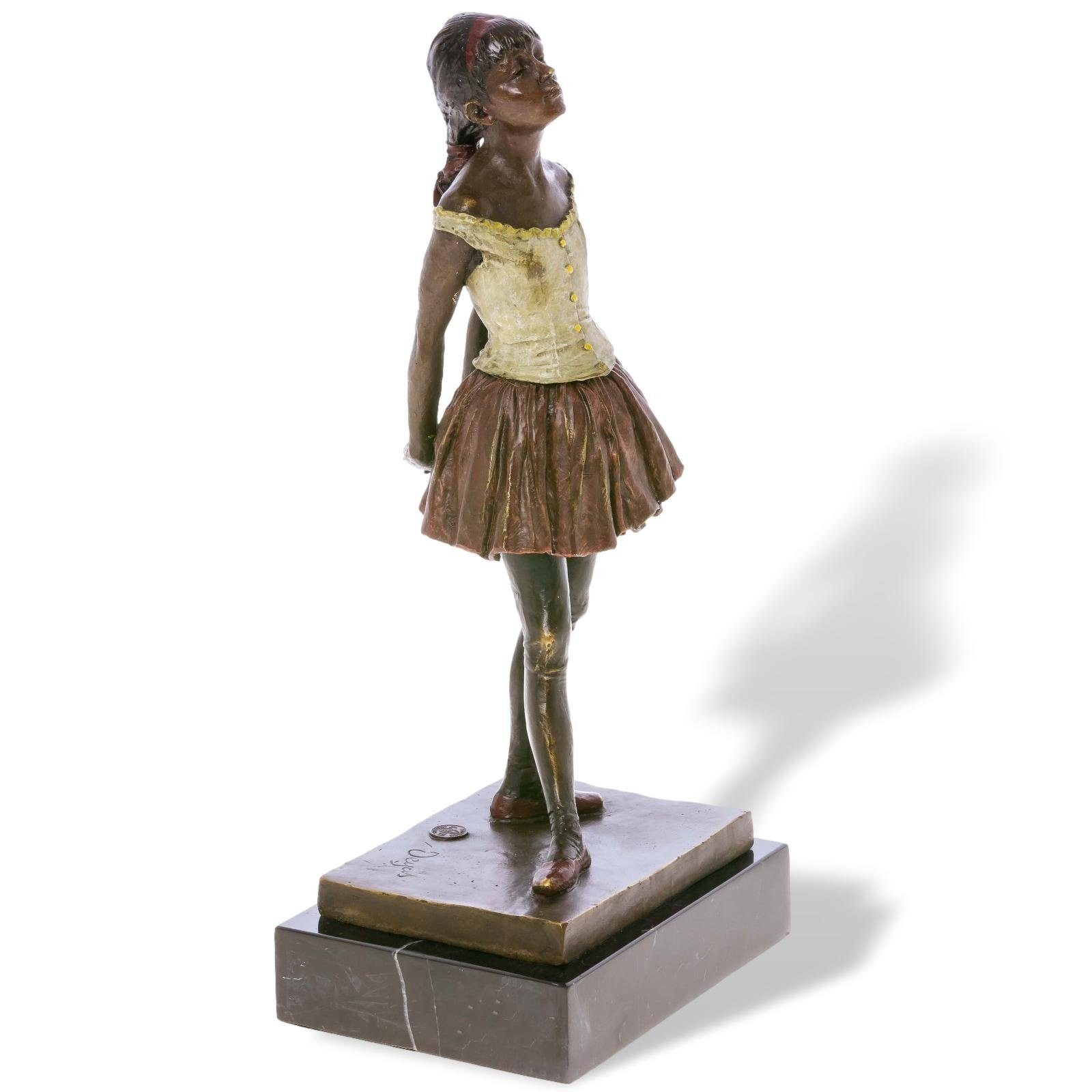 Aubaho St Ballerina antik nach Bronze Degas Skulptur Bronzeskulptur coloriert Tänzerin